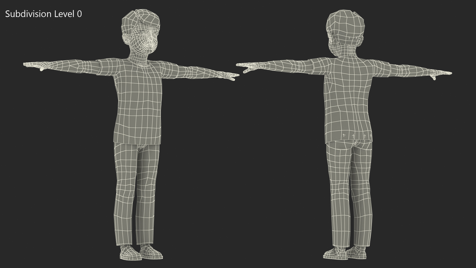 3D Child Boy Home Style Rigged for Maya