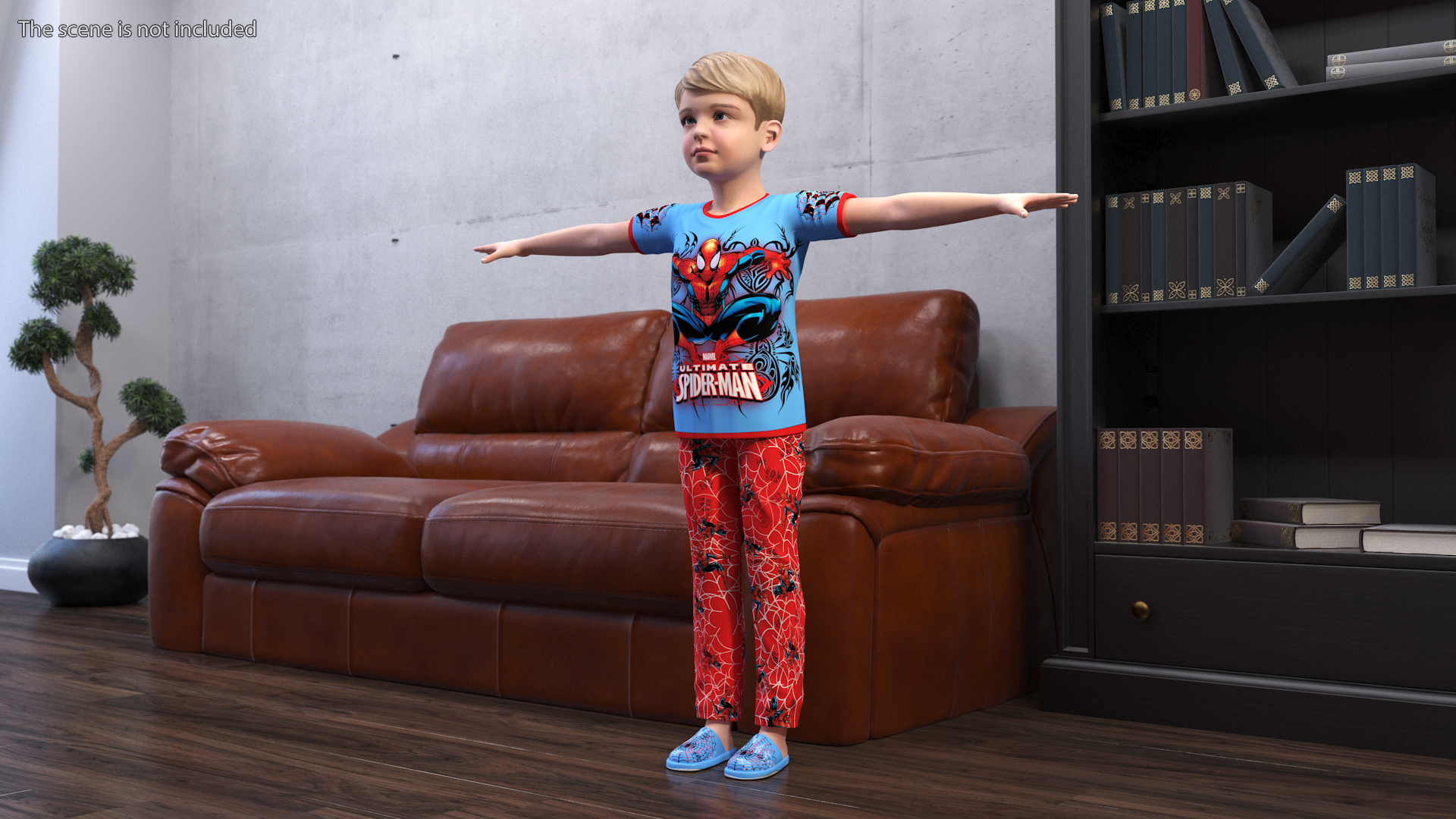 3D Child Boy Home Style Rigged for Maya
