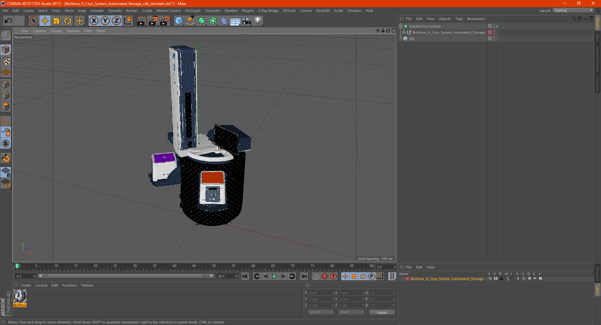 BioStore III Cryo System Automated Storage 3D