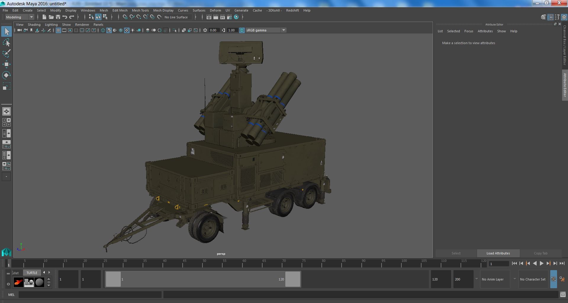 Missile Launcher at the Ready 3D model