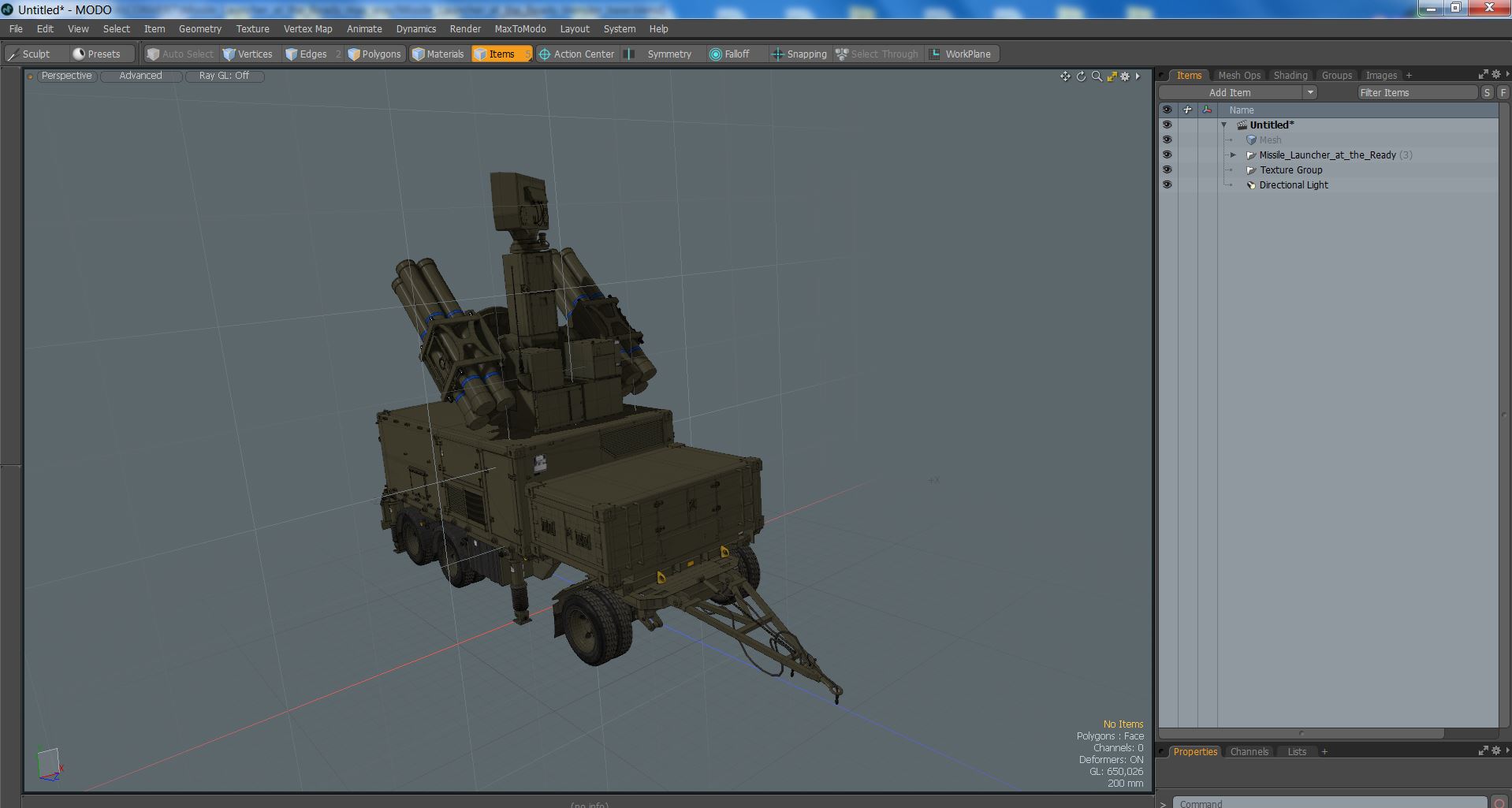 Missile Launcher at the Ready 3D model
