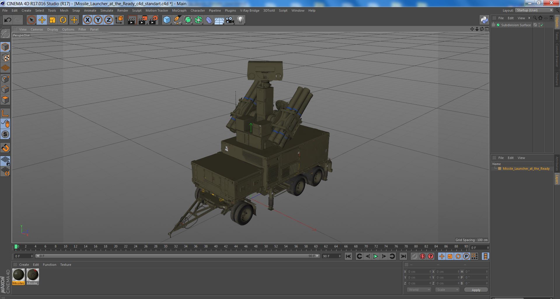 Missile Launcher at the Ready 3D model