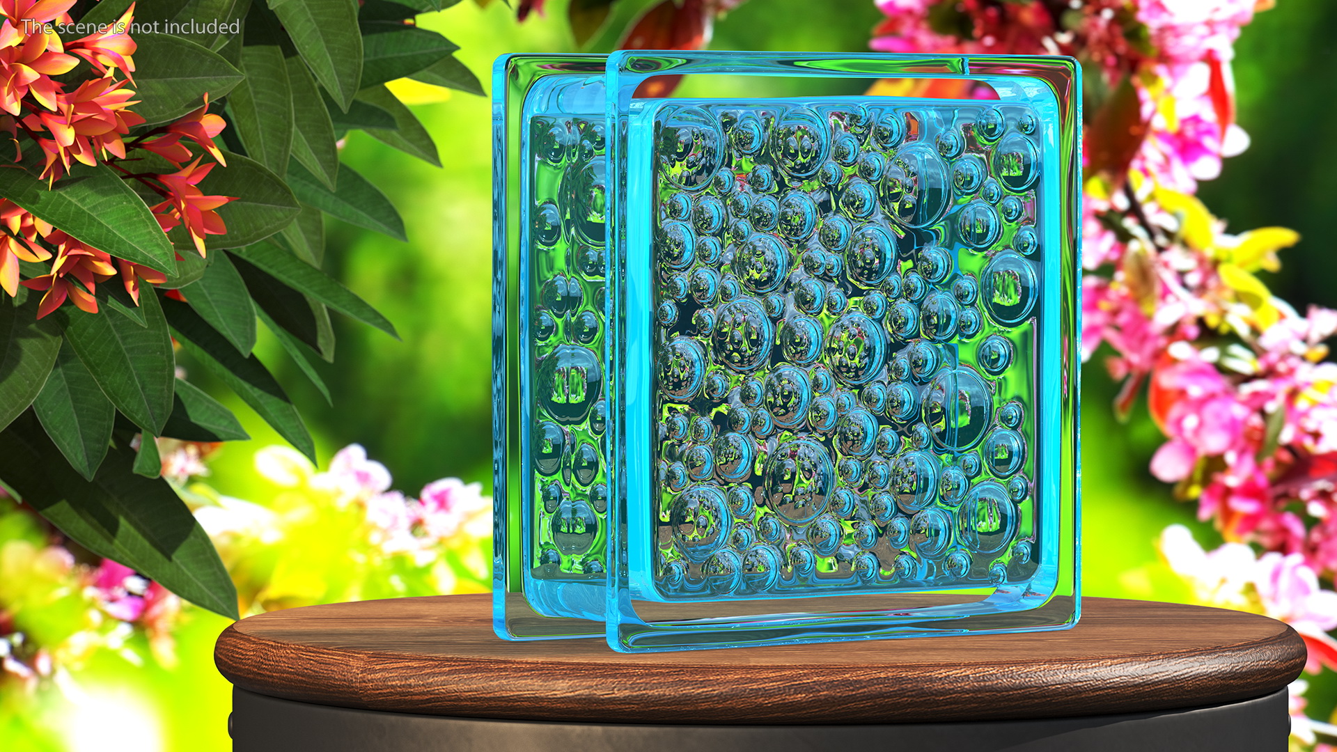 Blue Bubbles Glass Block 3D model