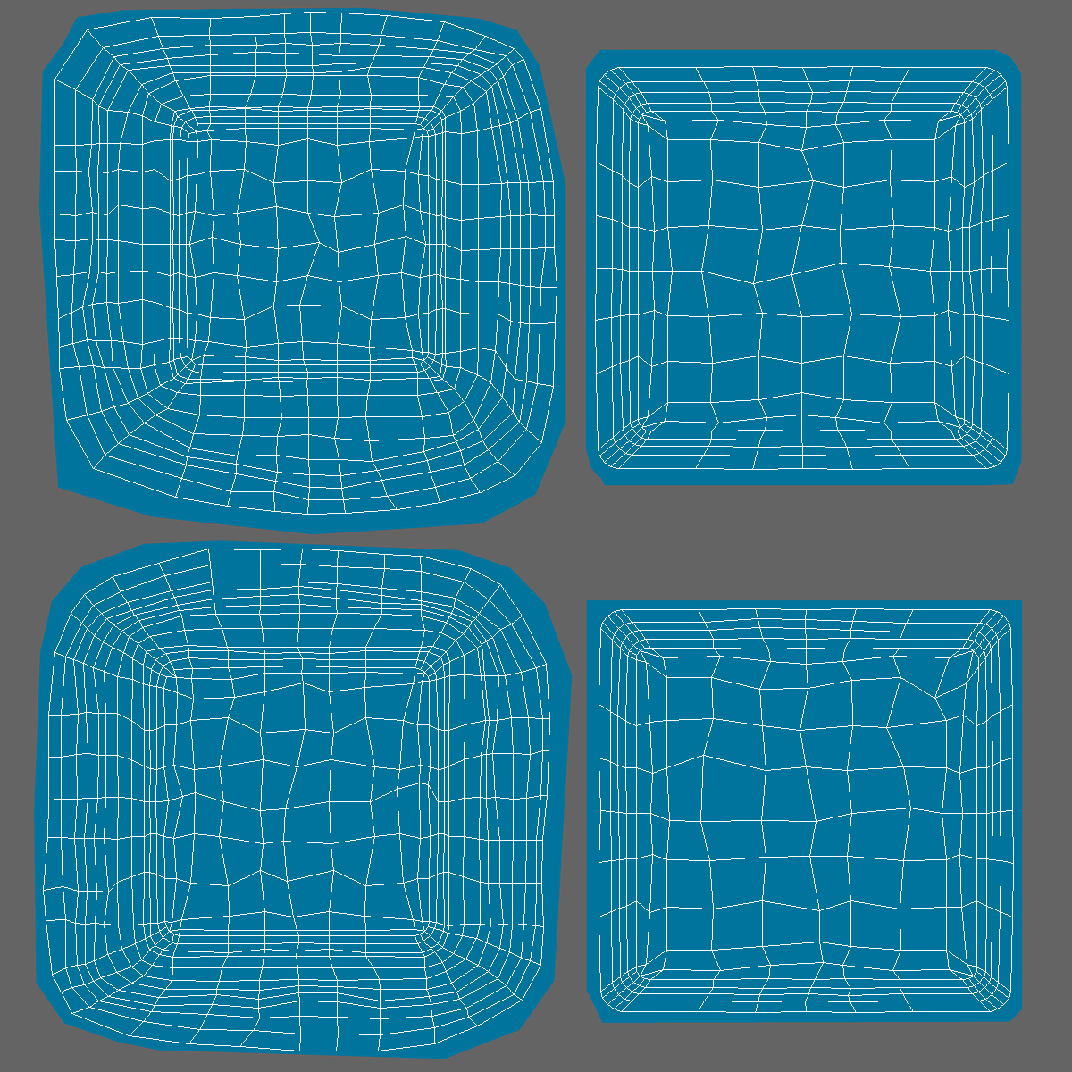 Blue Bubbles Glass Block 3D model