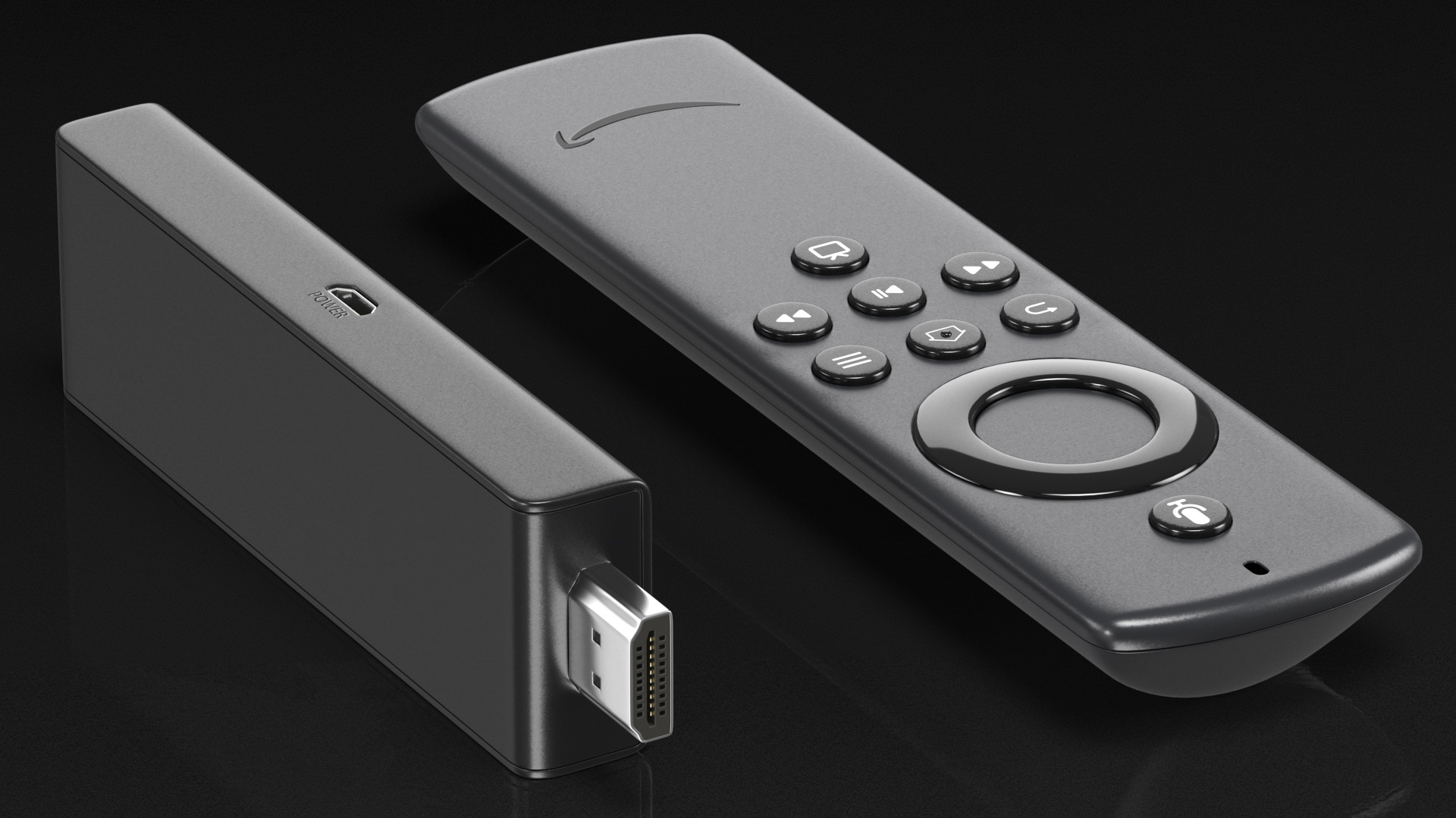 3D Amazon Fire TV Stick Lite with Alexa Voice Remote Set model