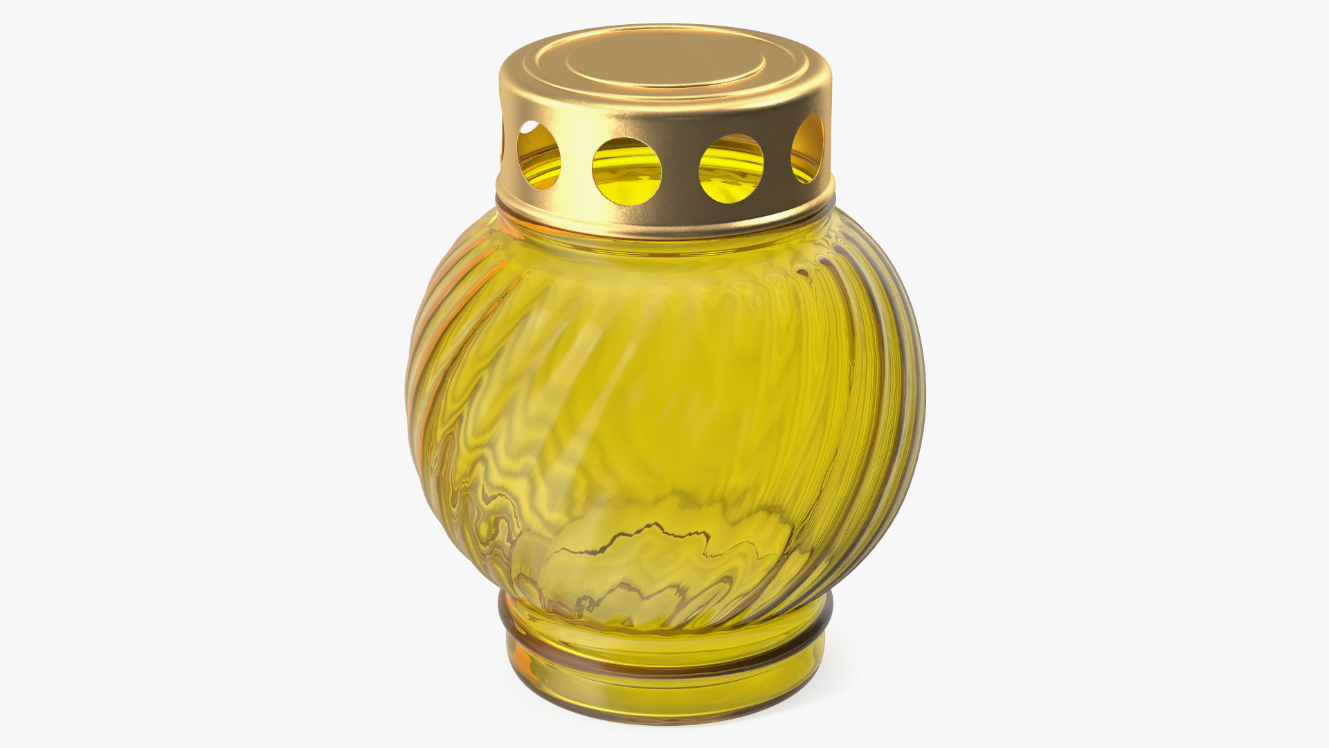 3D Memorial Grave Lamp No Candle Yellow