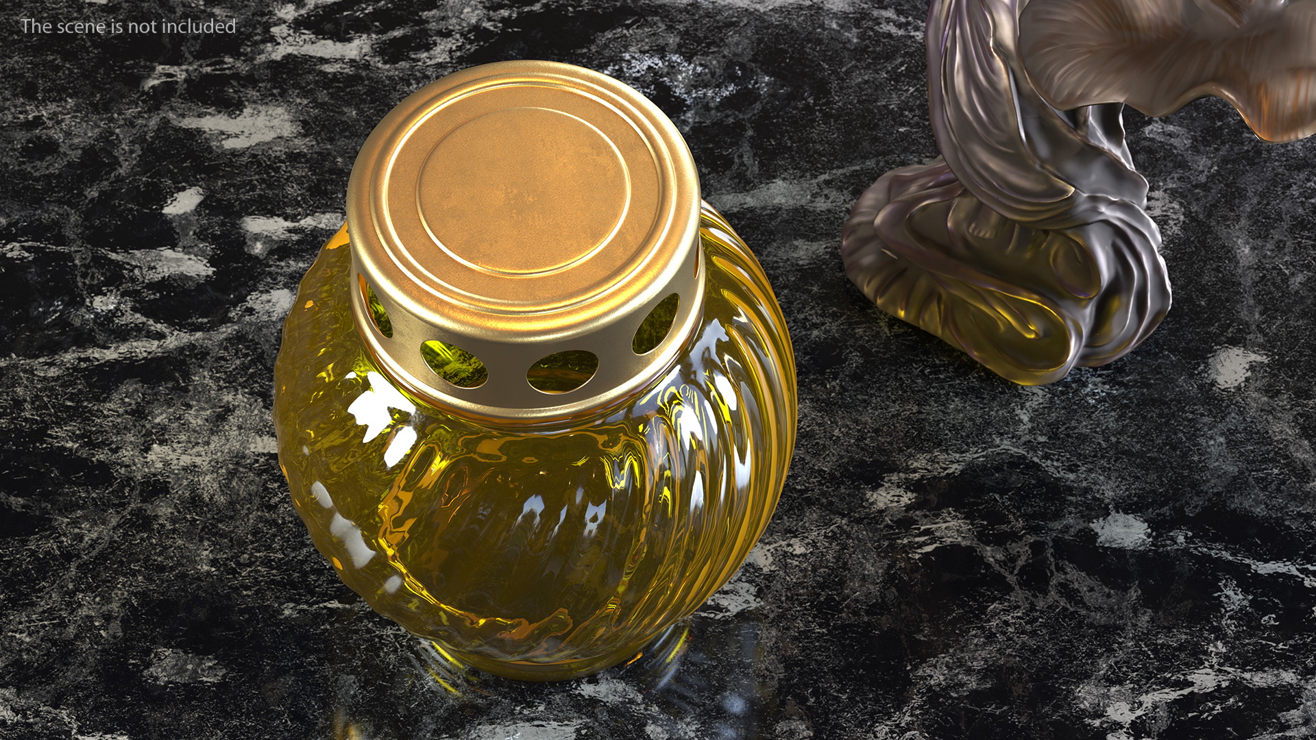 3D Memorial Grave Lamp No Candle Yellow