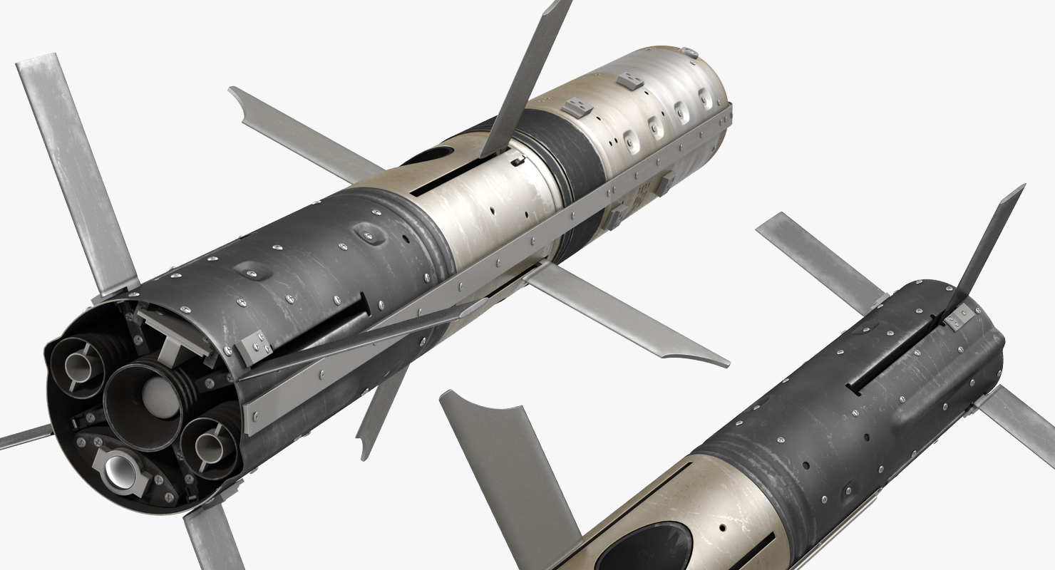 3D BGM 71F TOW Missile Rigged