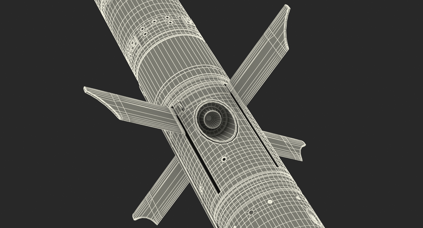 3D BGM 71F TOW Missile Rigged