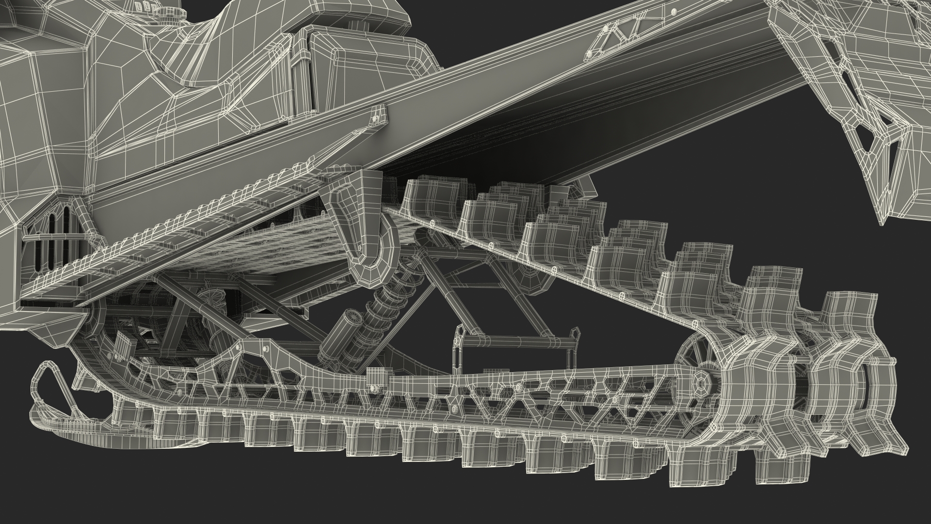 Sled Polaris Black Rigged for Maya 3D model