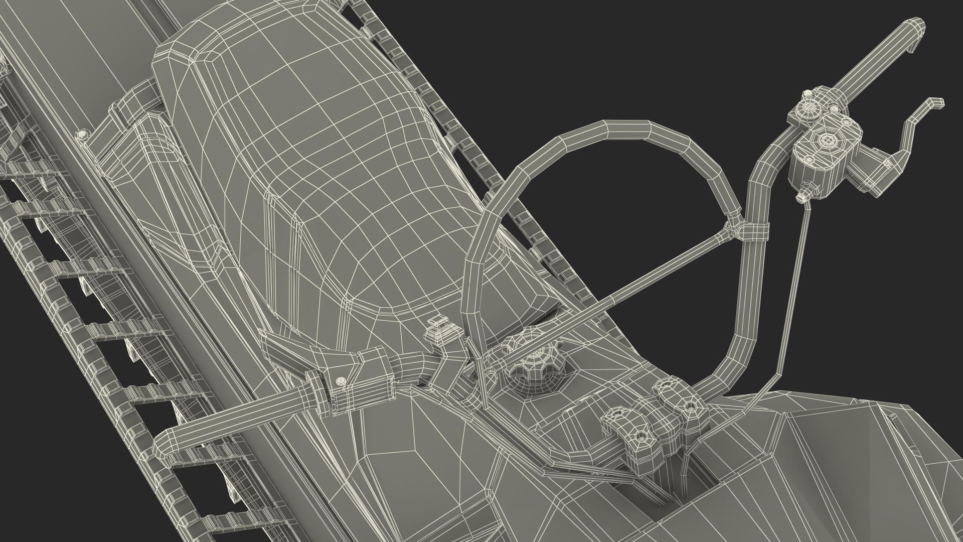 Sled Polaris Black Rigged for Maya 3D model