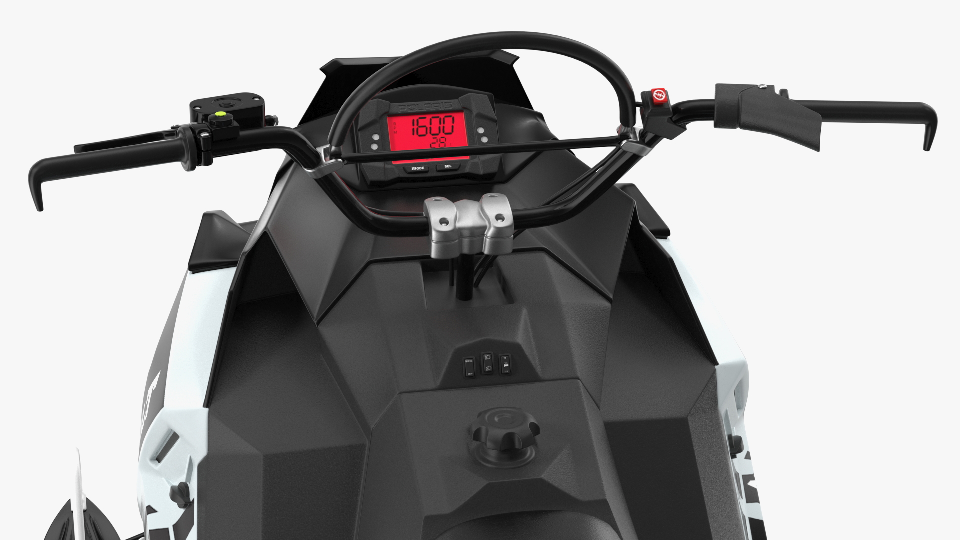 Sled Polaris Black Rigged for Maya 3D model