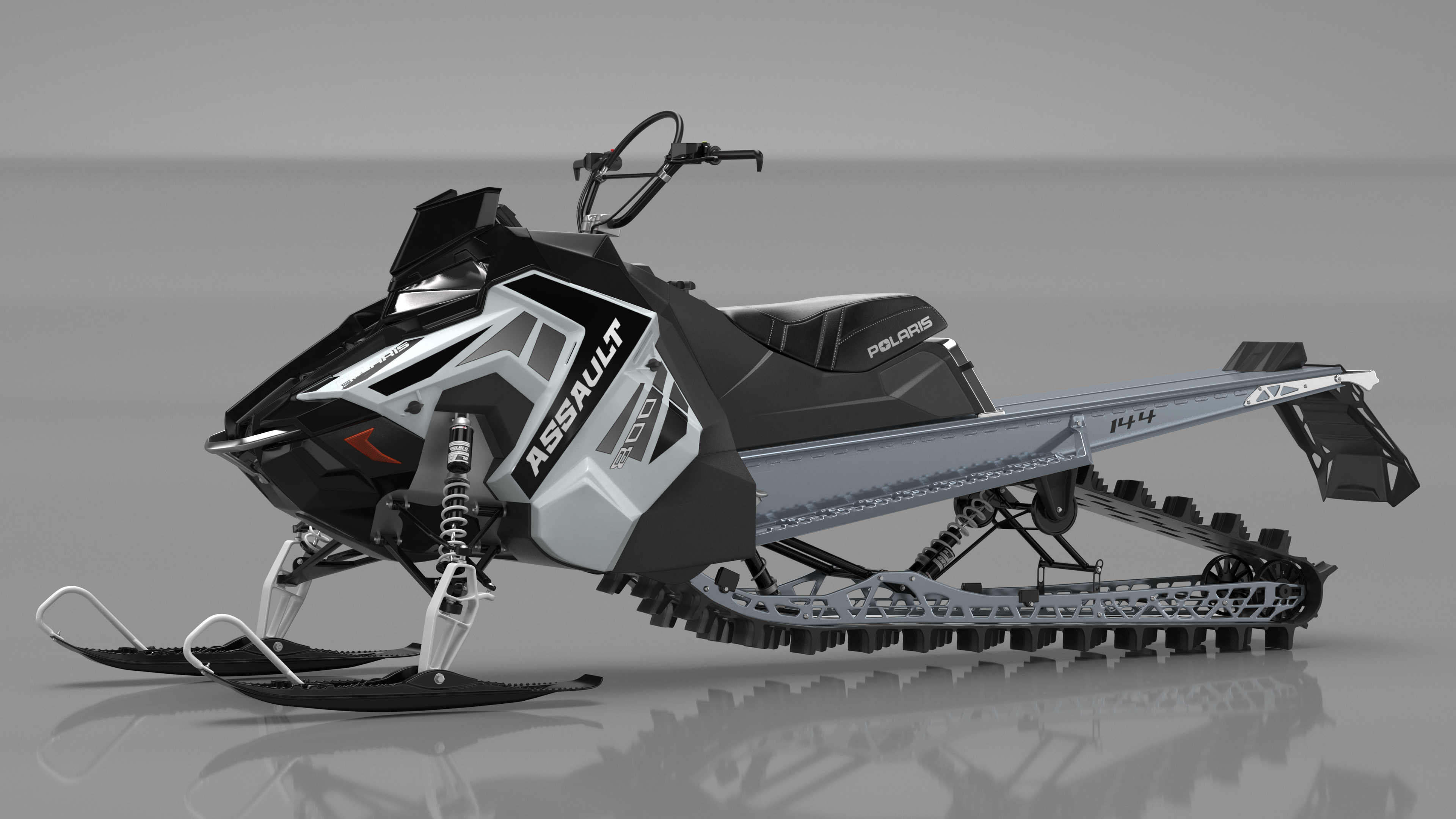 Sled Polaris Black Rigged for Maya 3D model