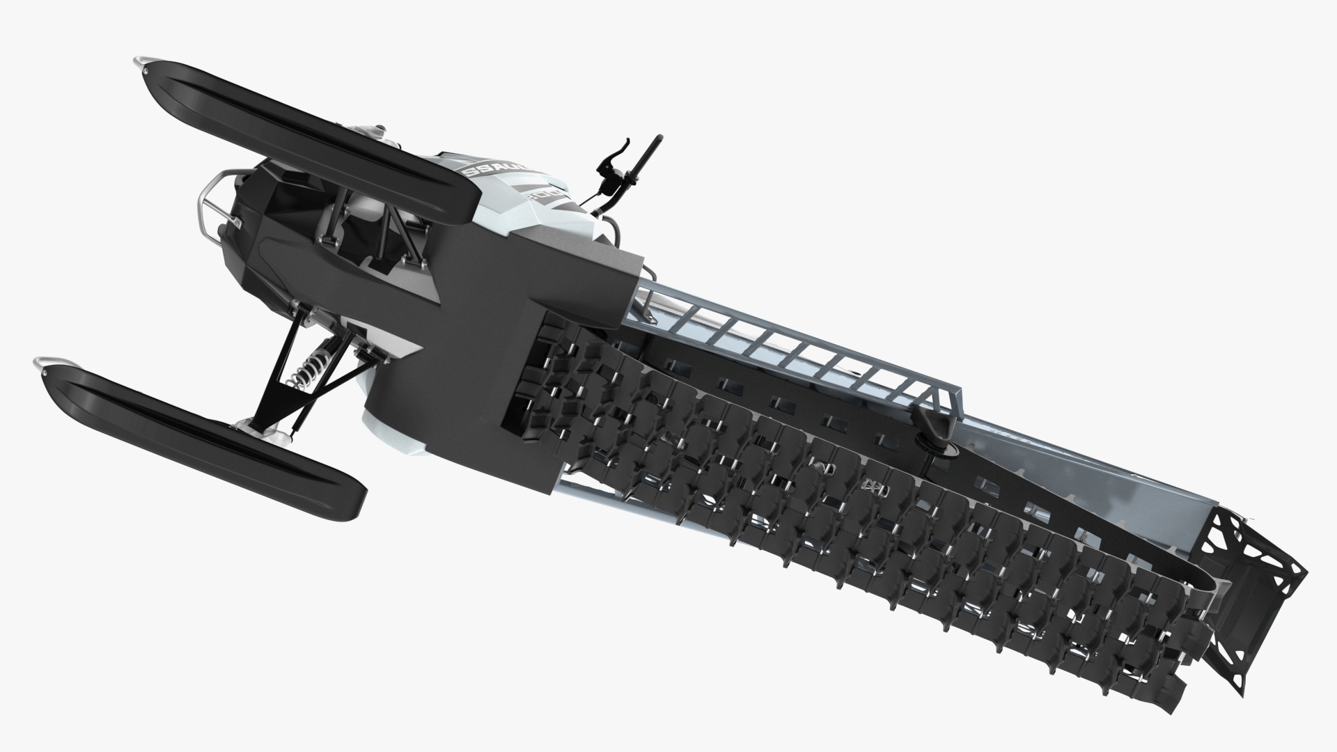 Sled Polaris Black Rigged for Maya 3D model