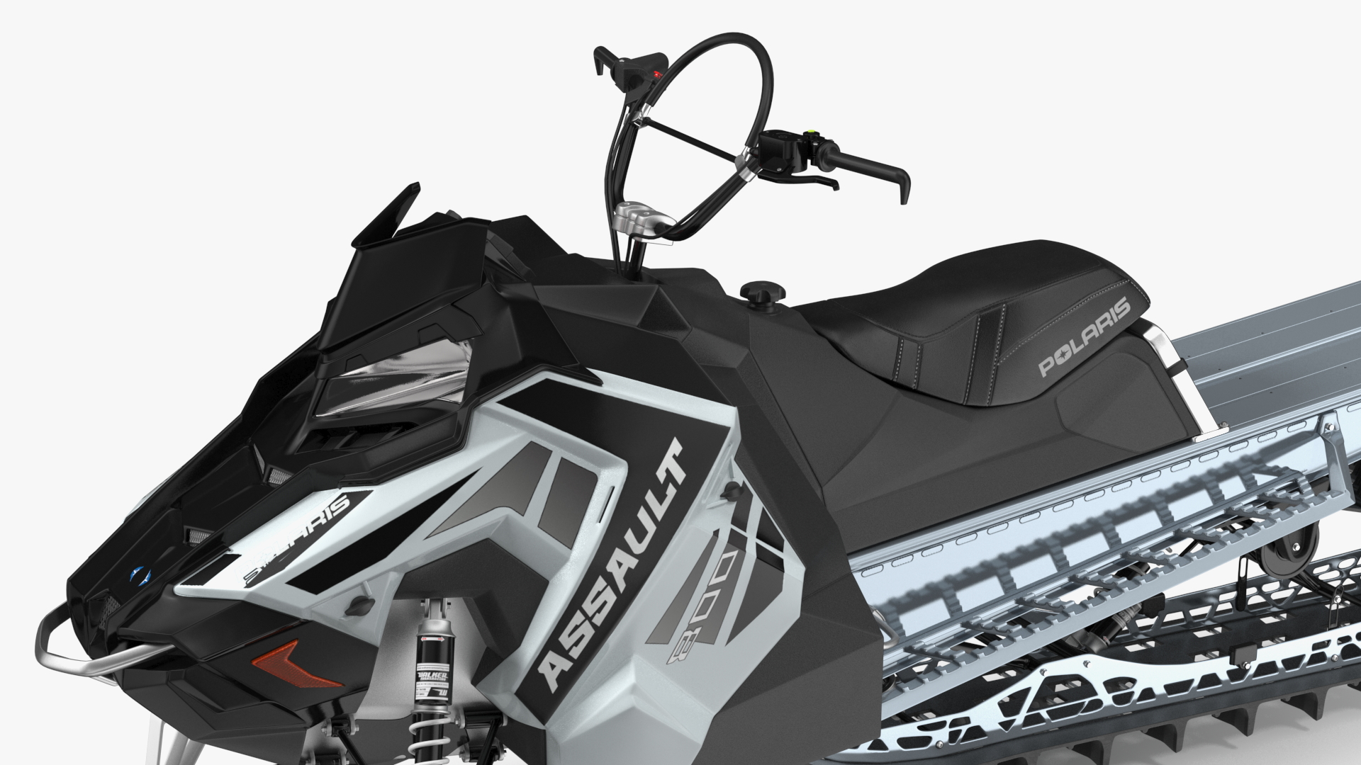 Sled Polaris Black Rigged for Maya 3D model