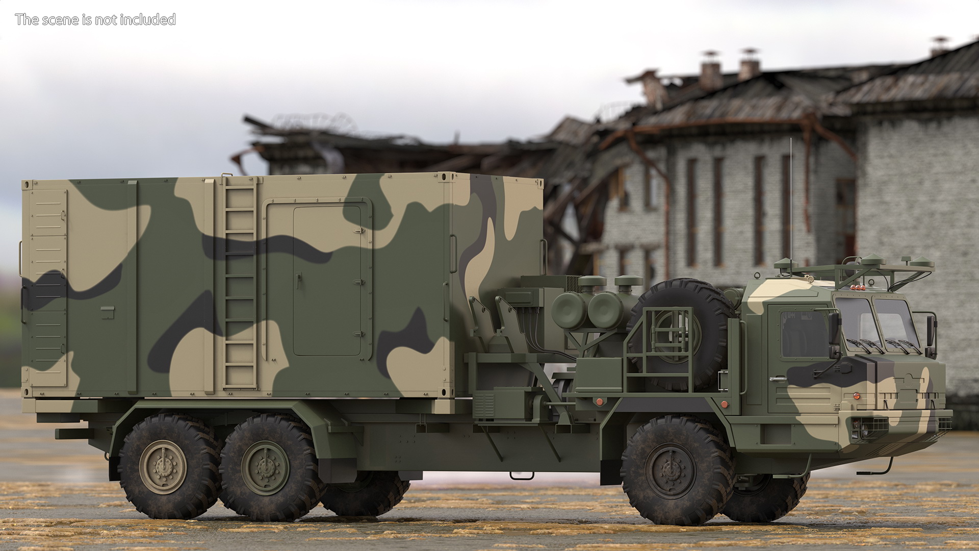 3D Command and Control Vehicle 50K6 Vityaz Camo Rigged
