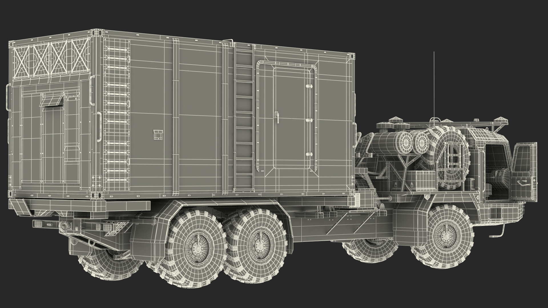 3D Command and Control Vehicle 50K6 Vityaz Camo Rigged