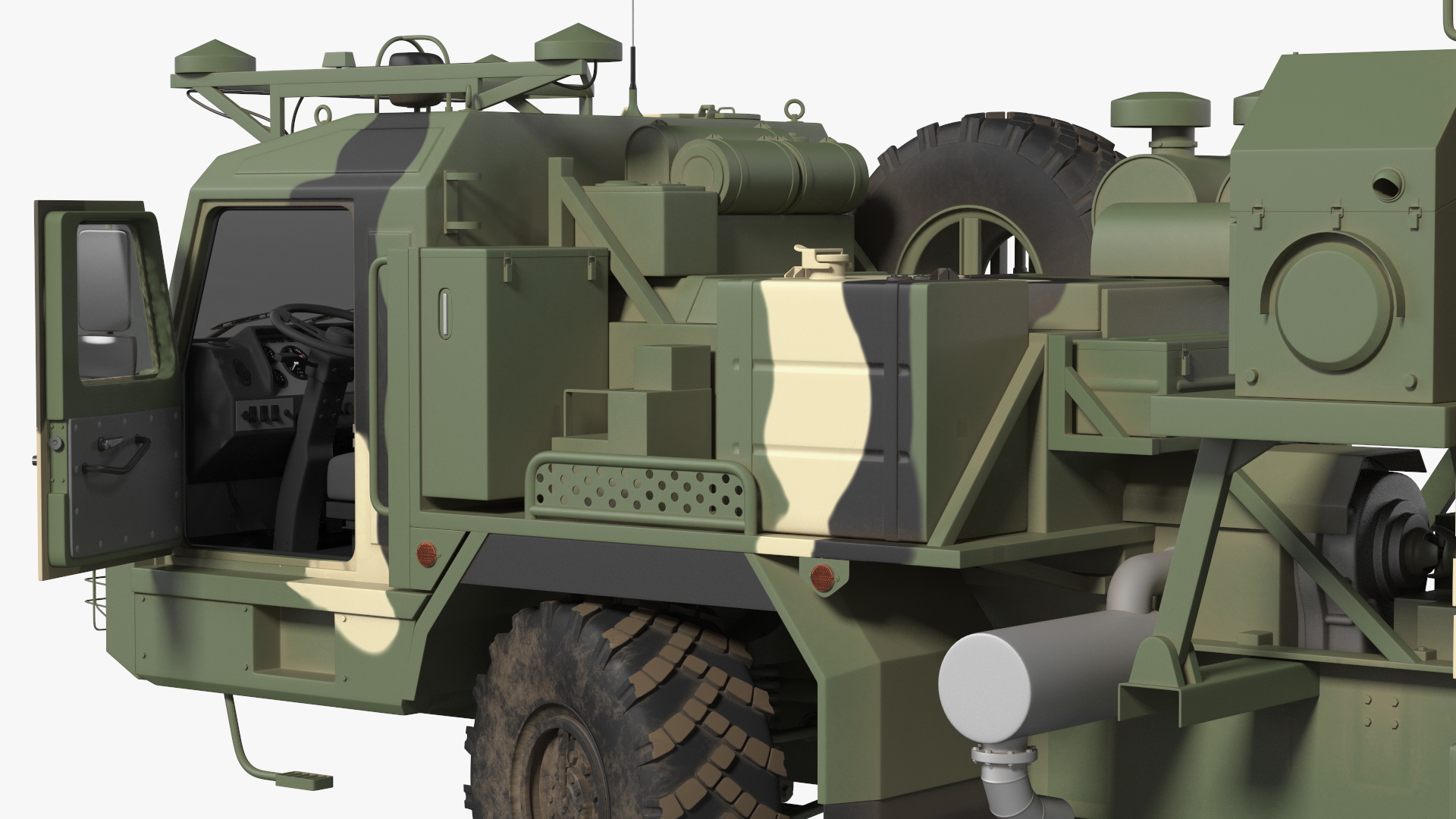 3D Command and Control Vehicle 50K6 Vityaz Camo Rigged