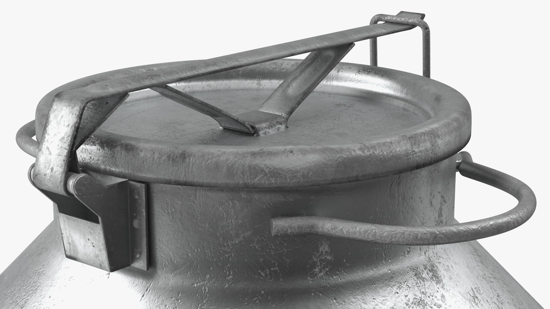 Aluminum Milk Can Empty Old 3D