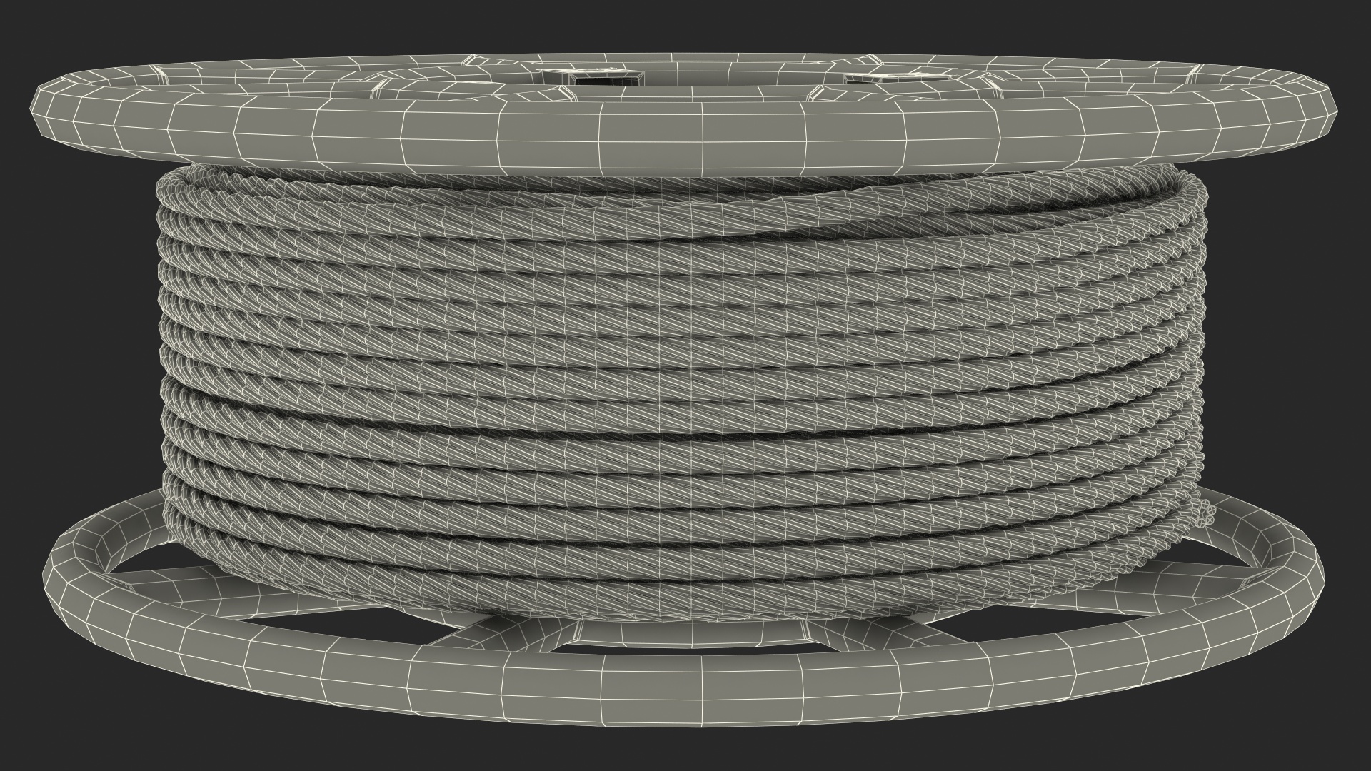 3D model Anti Twisting Steel Wire Rope Per Reel Yellow