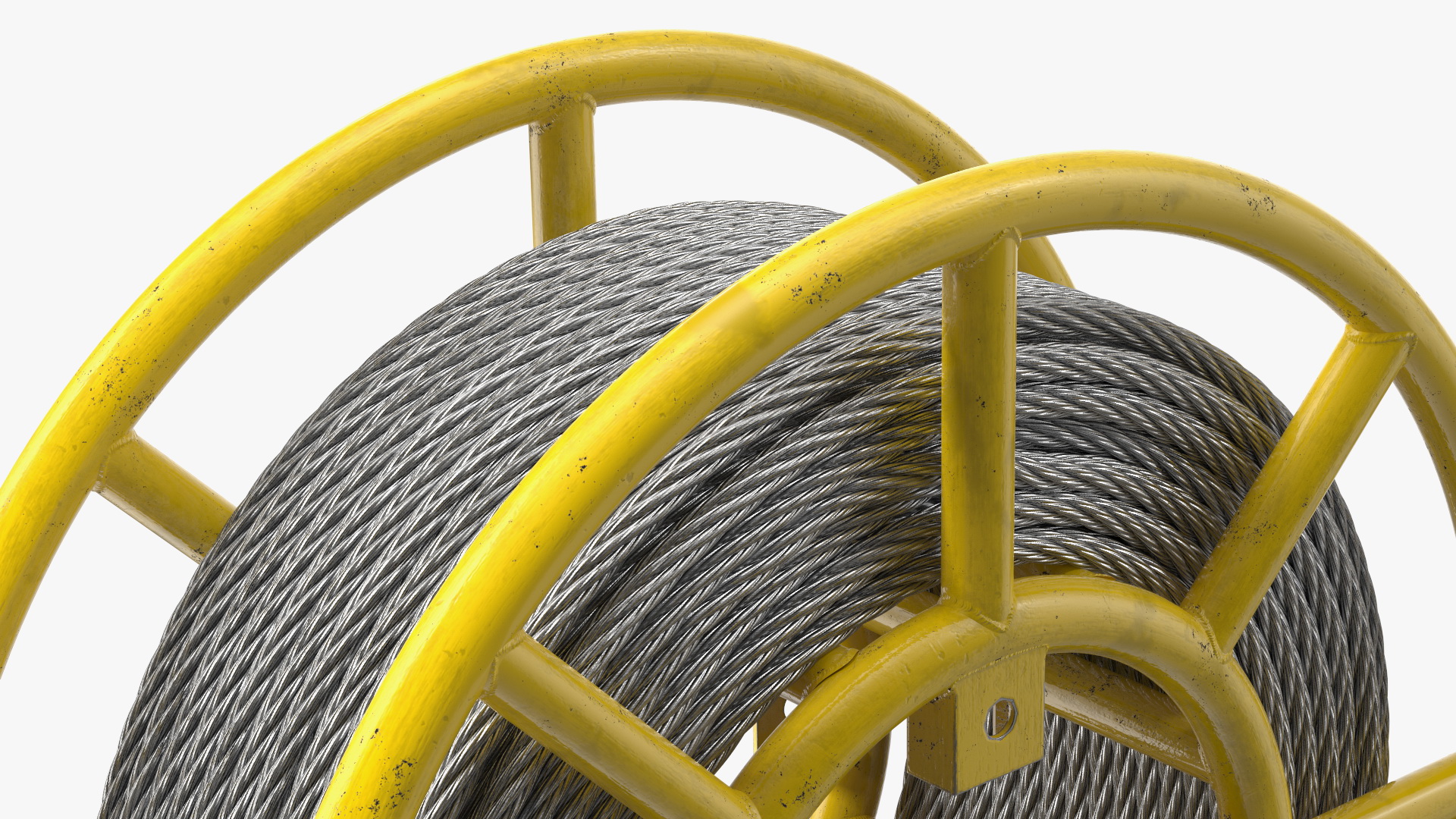 3D model Anti Twisting Steel Wire Rope Per Reel Yellow