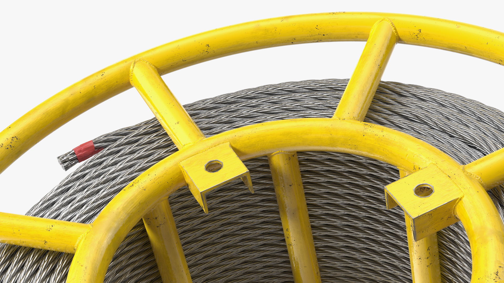 3D model Anti Twisting Steel Wire Rope Per Reel Yellow