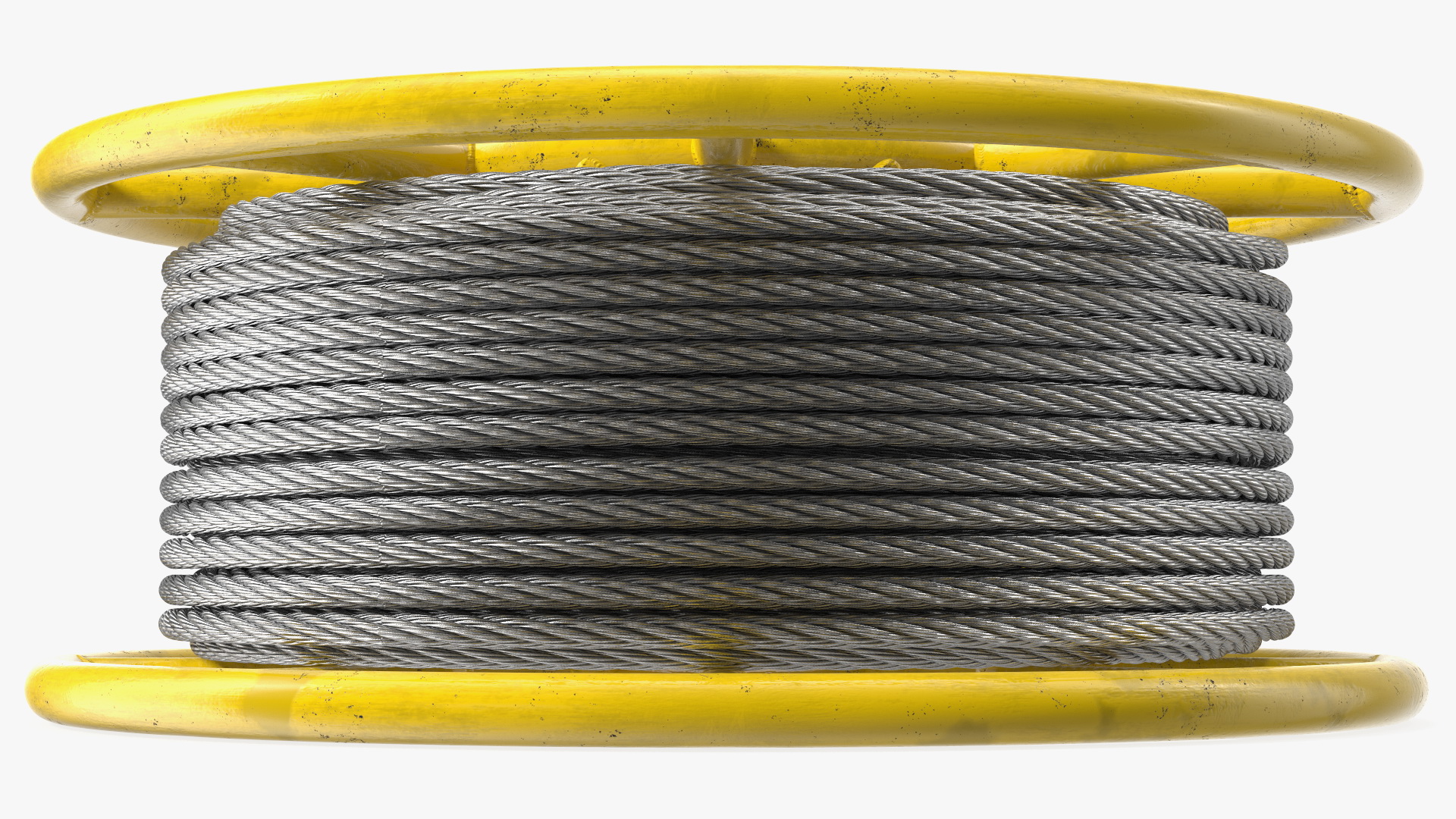 3D model Anti Twisting Steel Wire Rope Per Reel Yellow