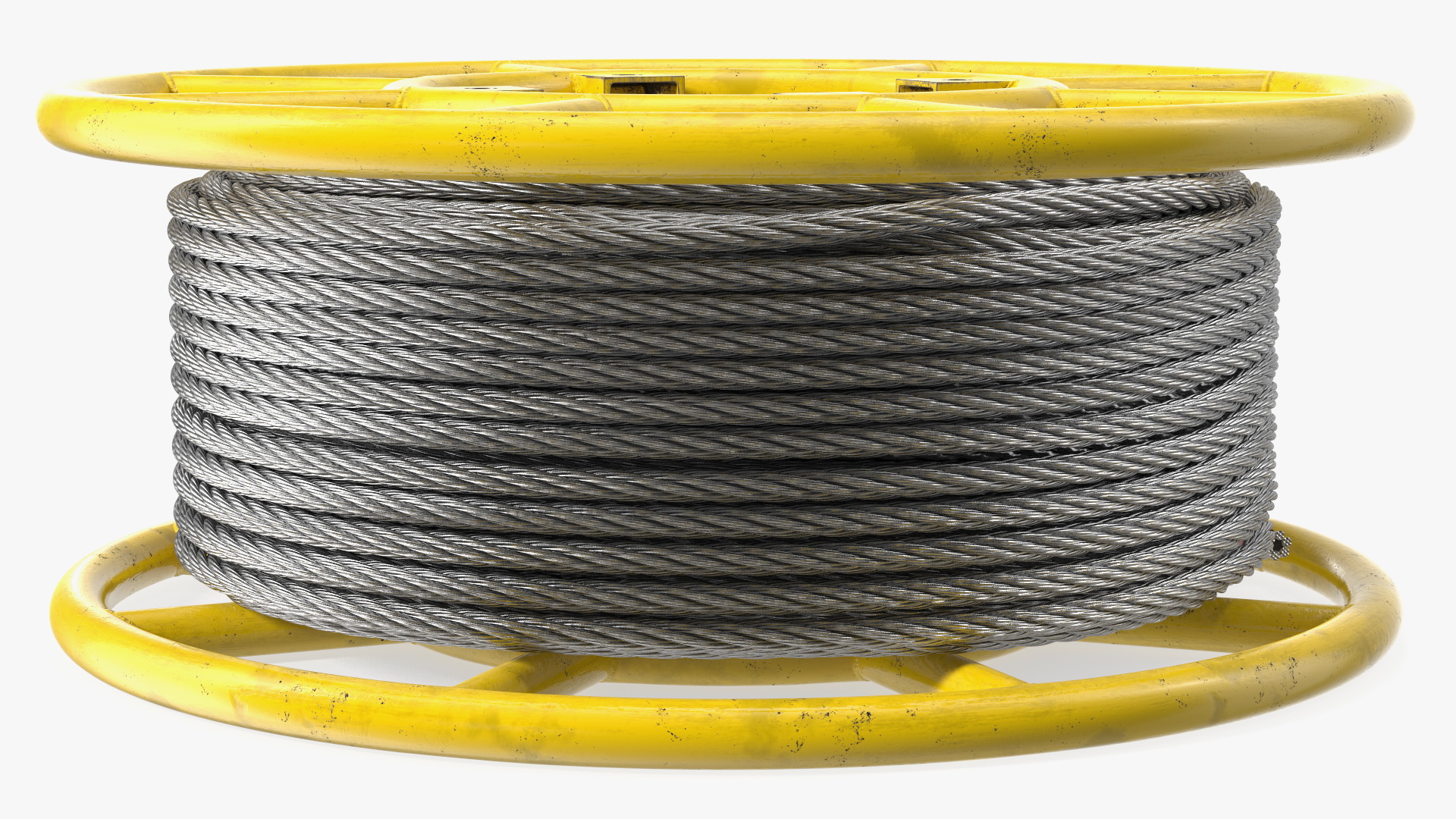 3D model Anti Twisting Steel Wire Rope Per Reel Yellow