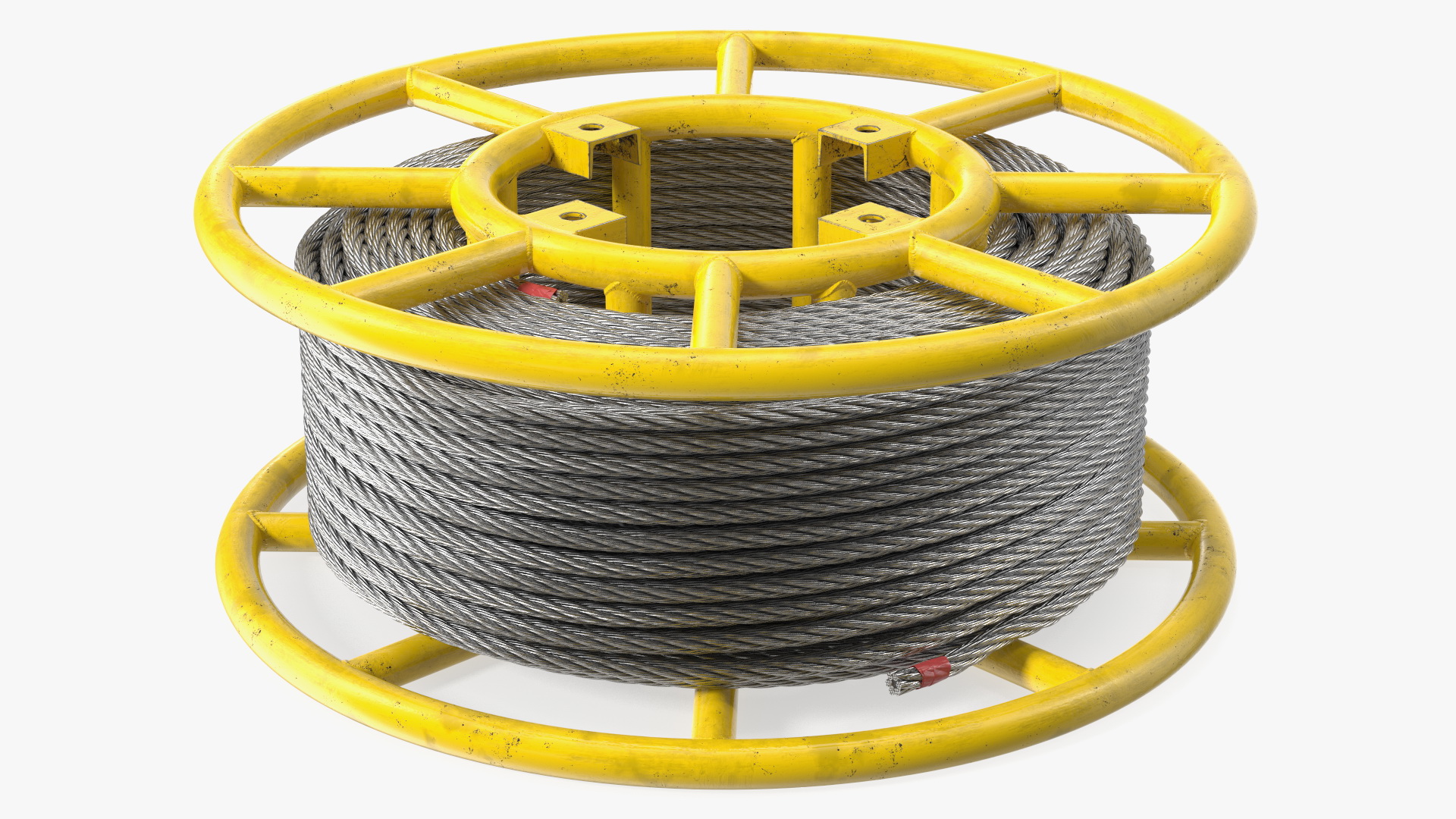 3D model Anti Twisting Steel Wire Rope Per Reel Yellow