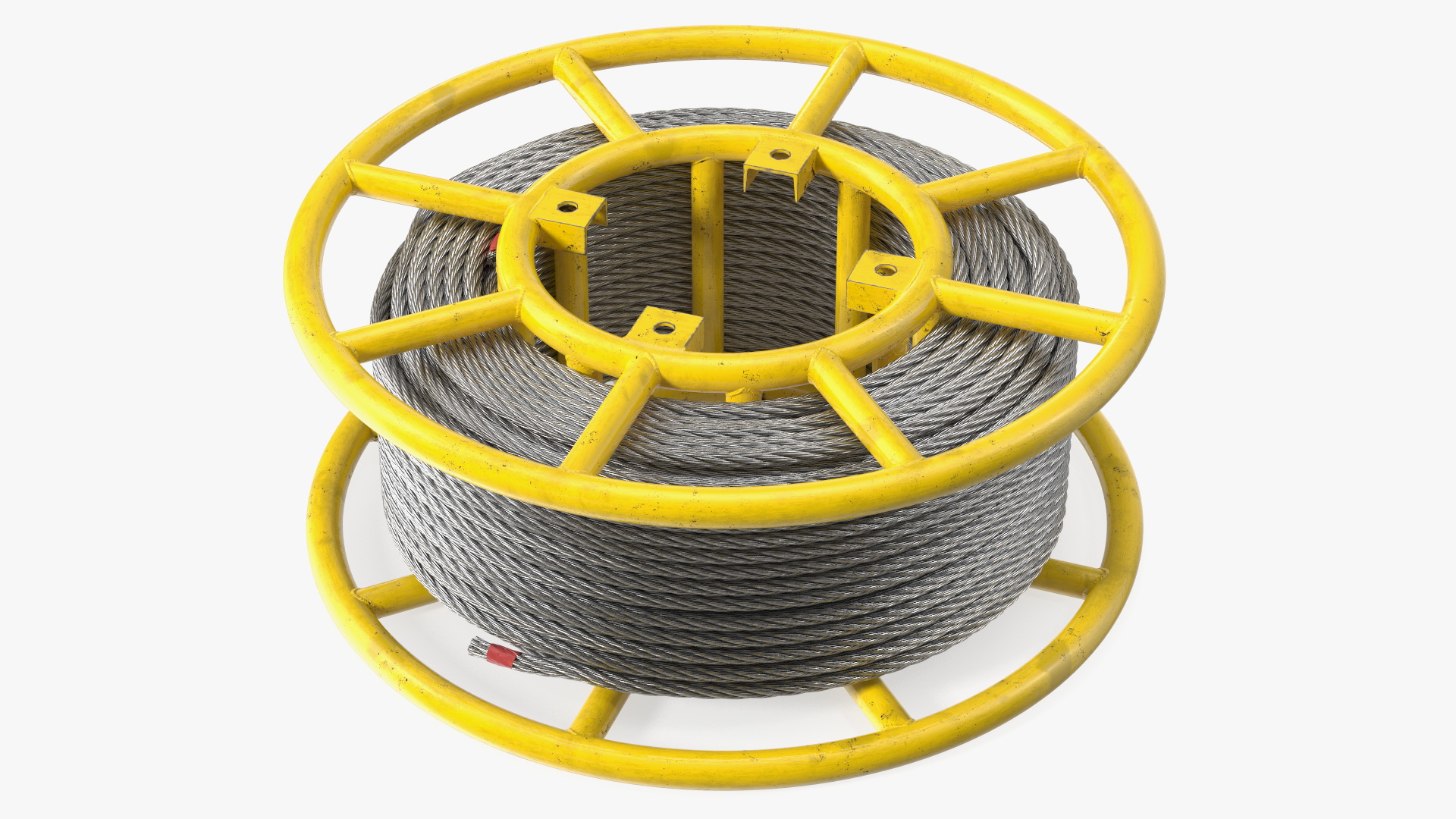 3D model Anti Twisting Steel Wire Rope Per Reel Yellow