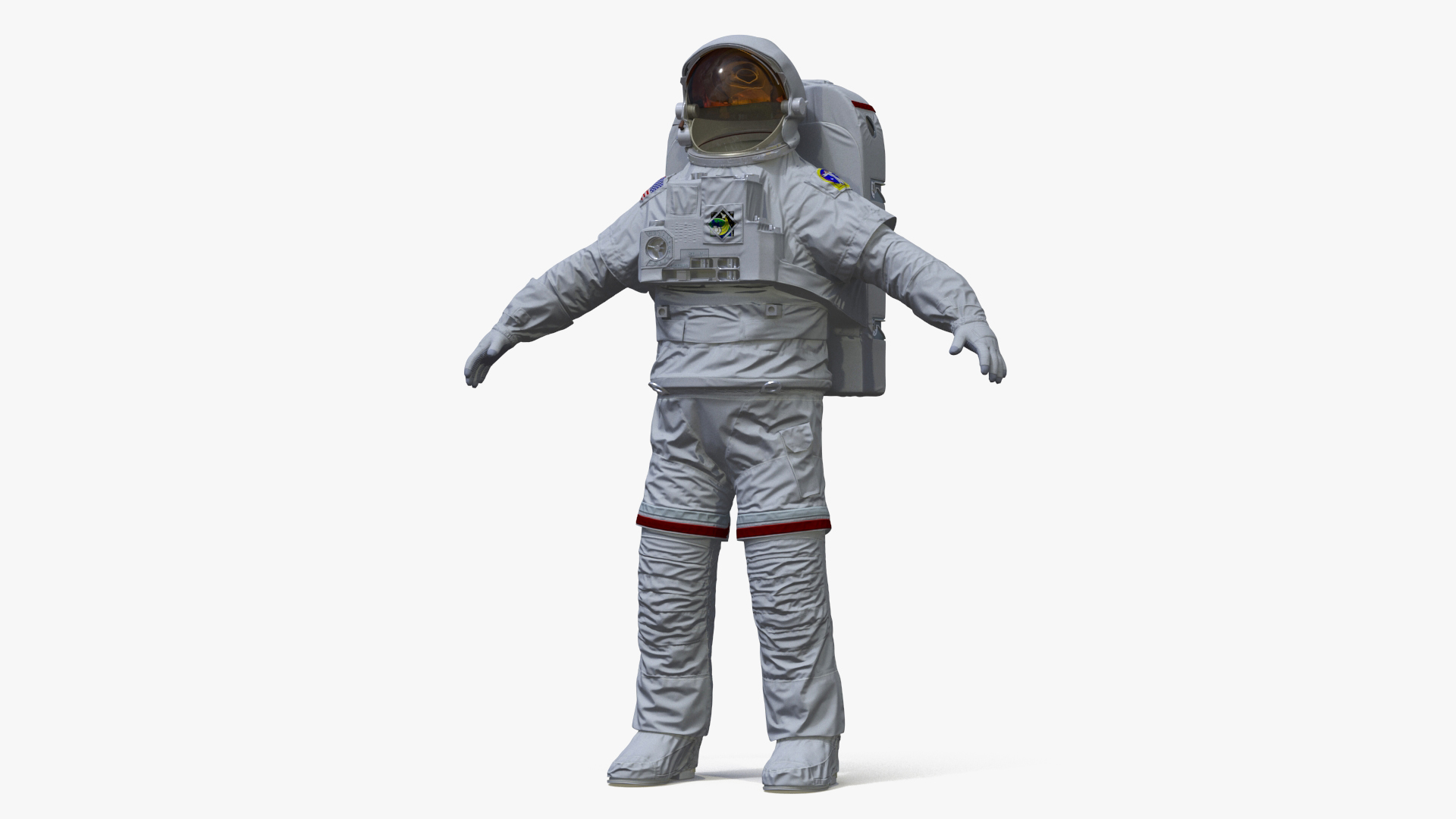 NASA Astronaut Suit with Backpack Rigged for Maya 3D model