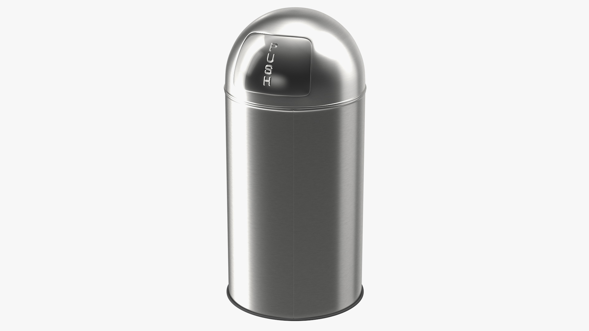 Waste Paper Basket Push Bin 3D