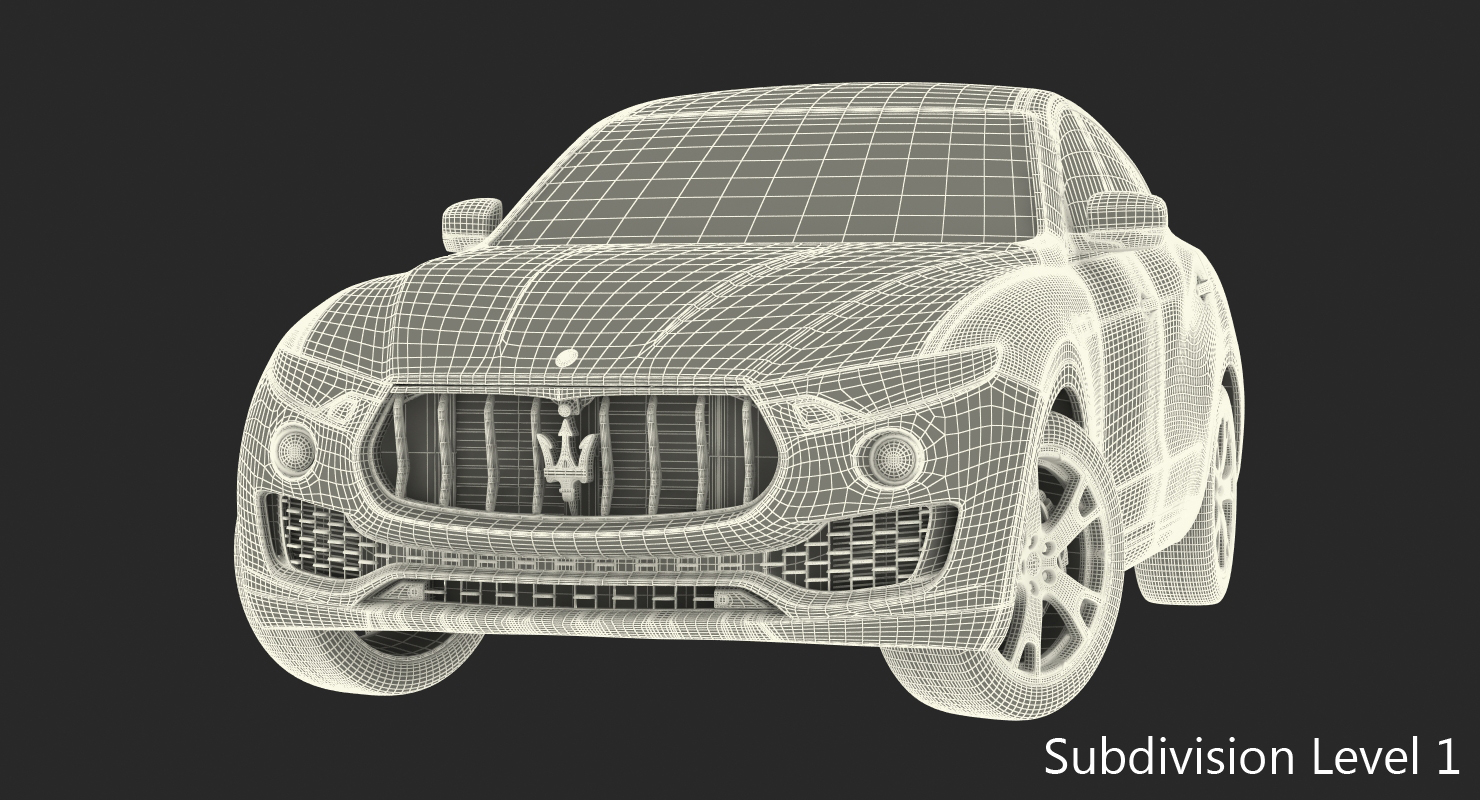 3D Maserati Levante 2017 Rigged model