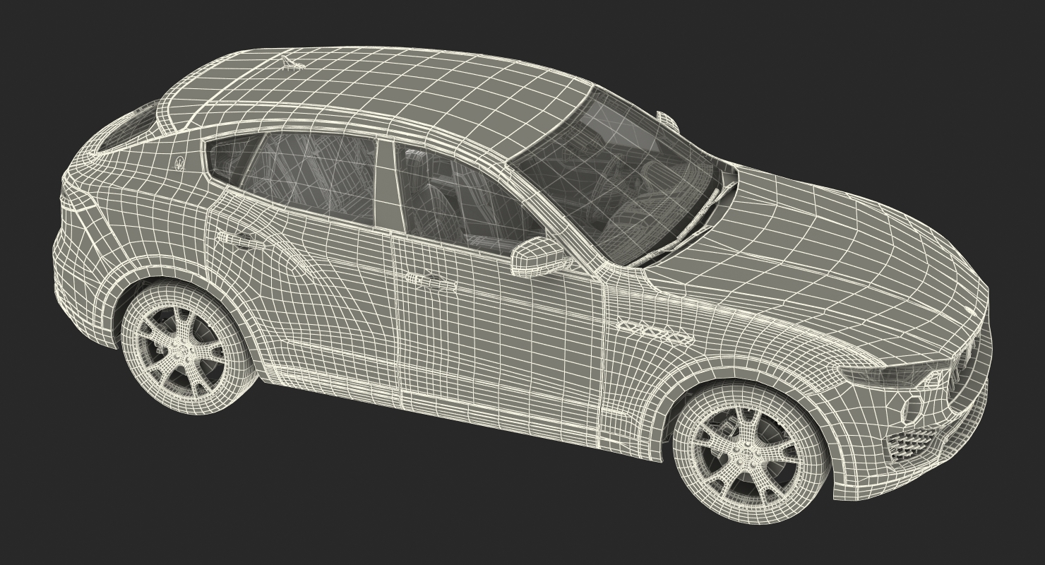 3D Maserati Levante 2017 Rigged model