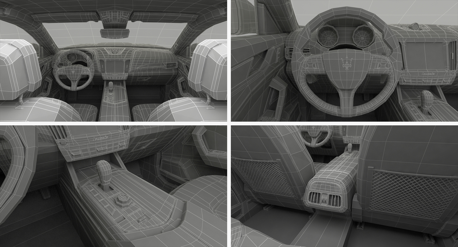 3D Maserati Levante 2017 Rigged model