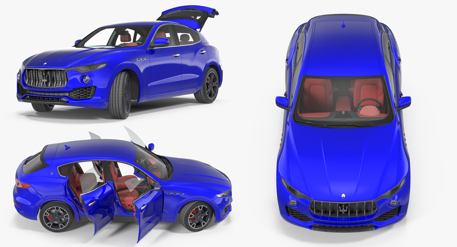 3D Maserati Levante 2017 Rigged model