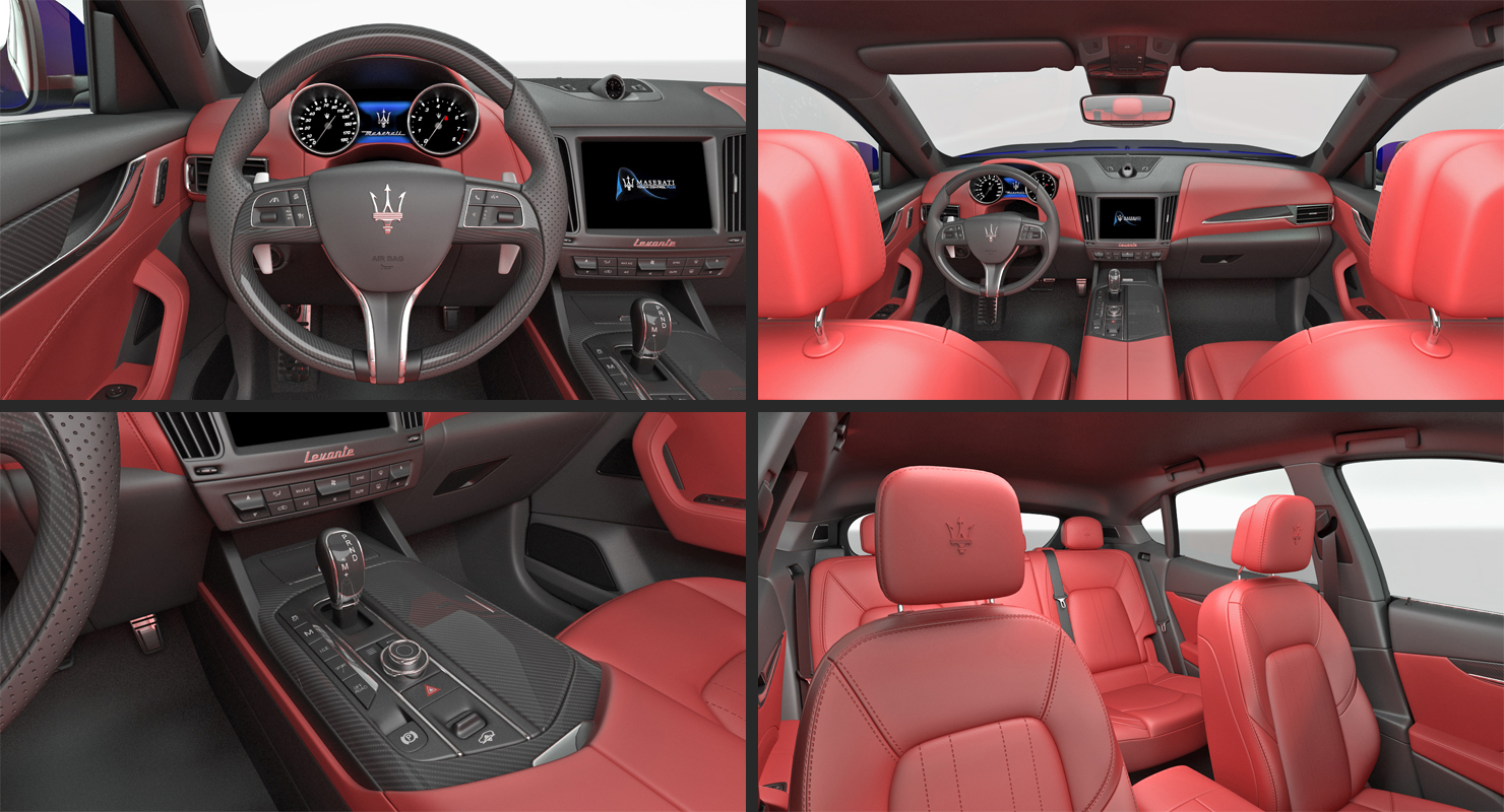3D Maserati Levante 2017 Rigged model