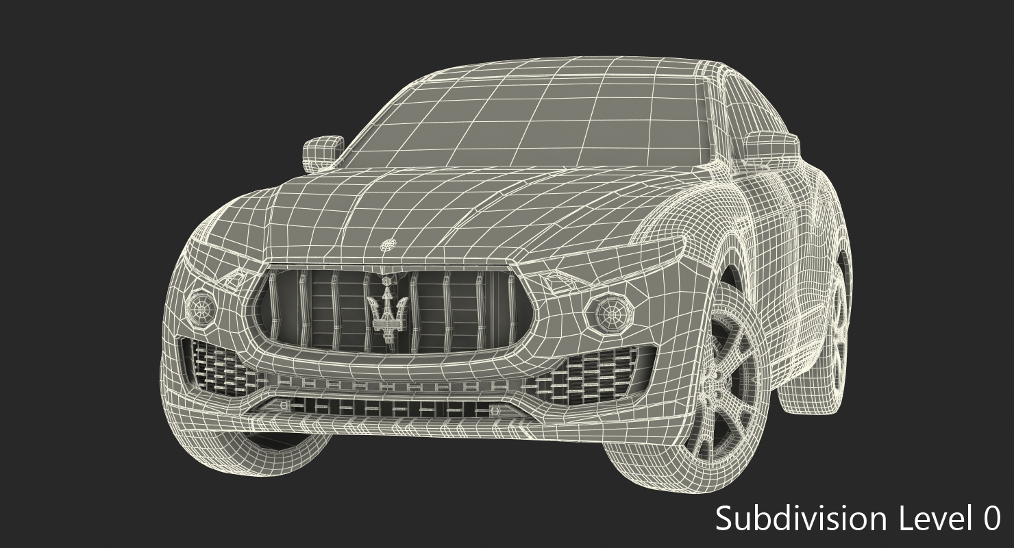 3D Maserati Levante 2017 Rigged model