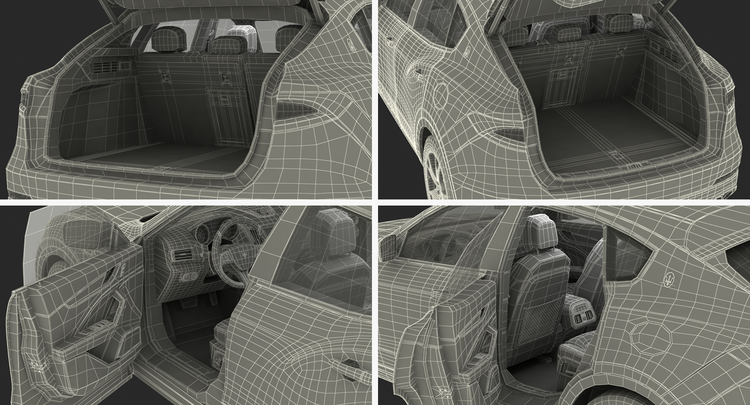 3D Maserati Levante 2017 Rigged model