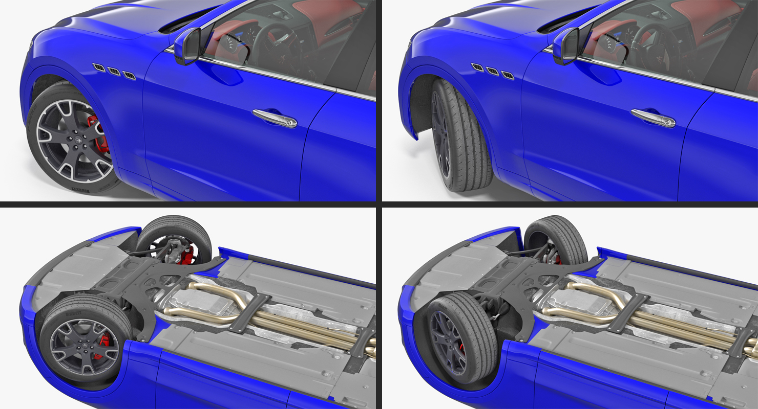 3D Maserati Levante 2017 Rigged model