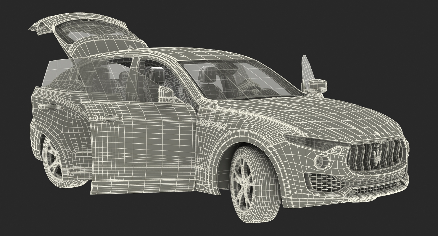 3D Maserati Levante 2017 Rigged model