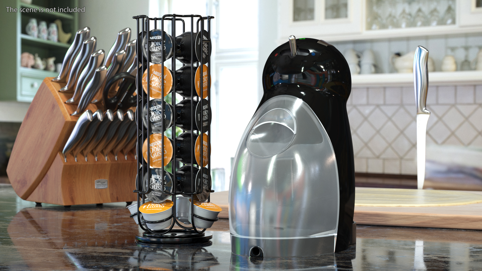 3D Nescafe Coffee Machine with Capsule Holder Black model