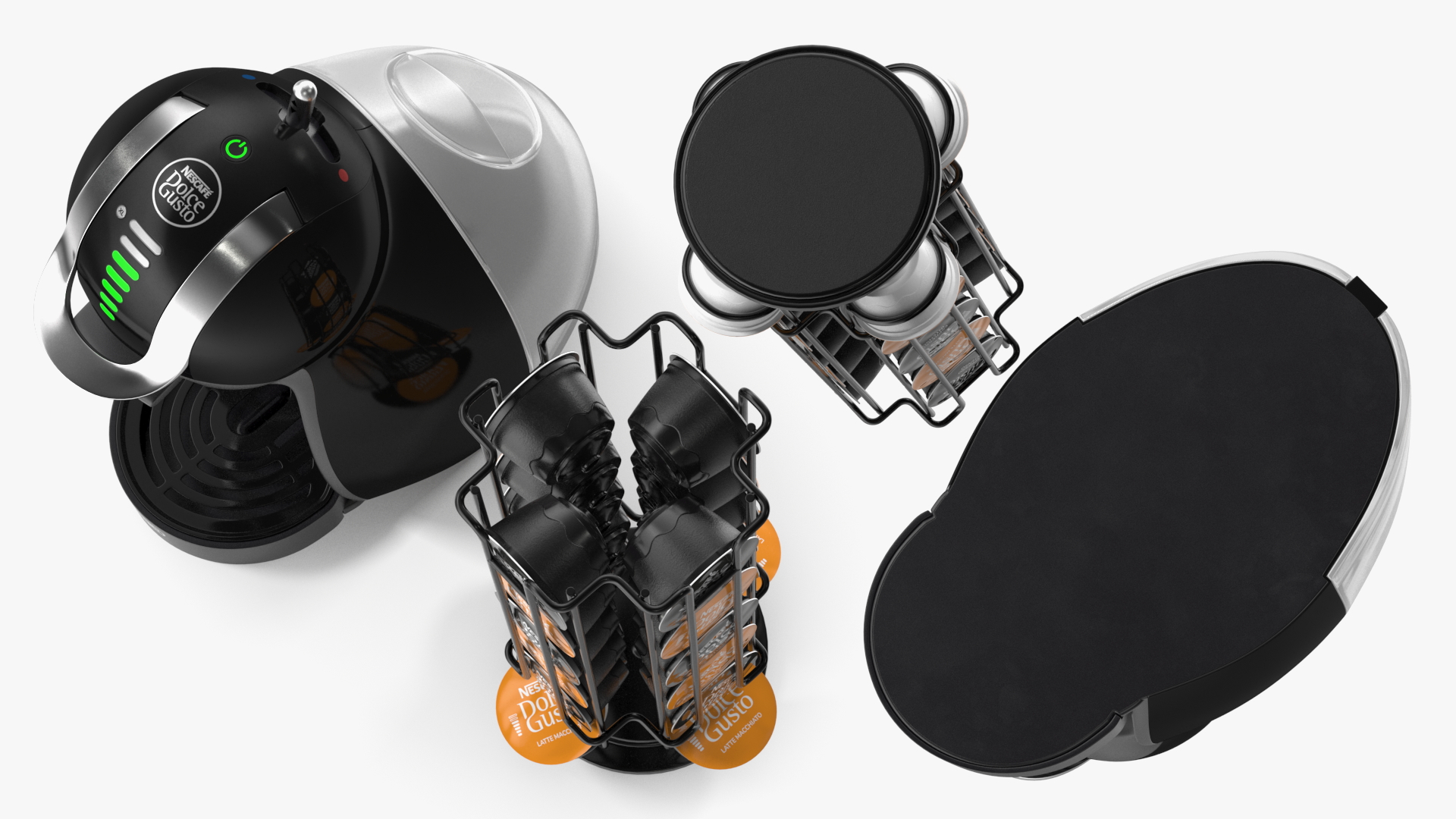 3D Nescafe Coffee Machine with Capsule Holder Black model
