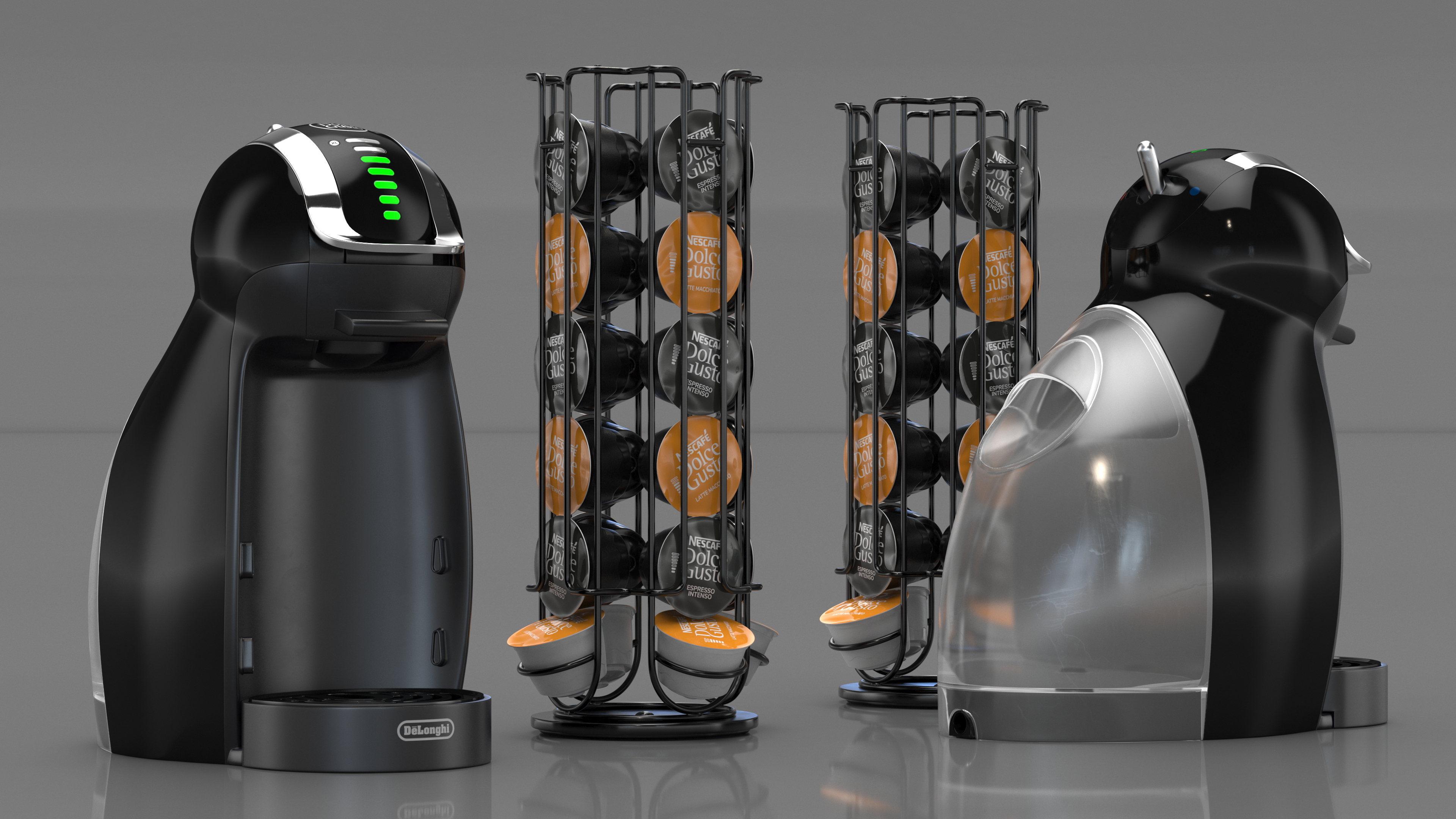 3D Nescafe Coffee Machine with Capsule Holder Black model