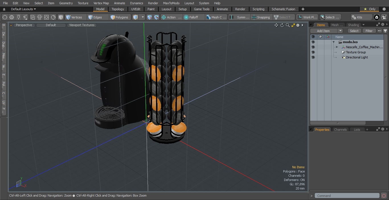3D Nescafe Coffee Machine with Capsule Holder Black model