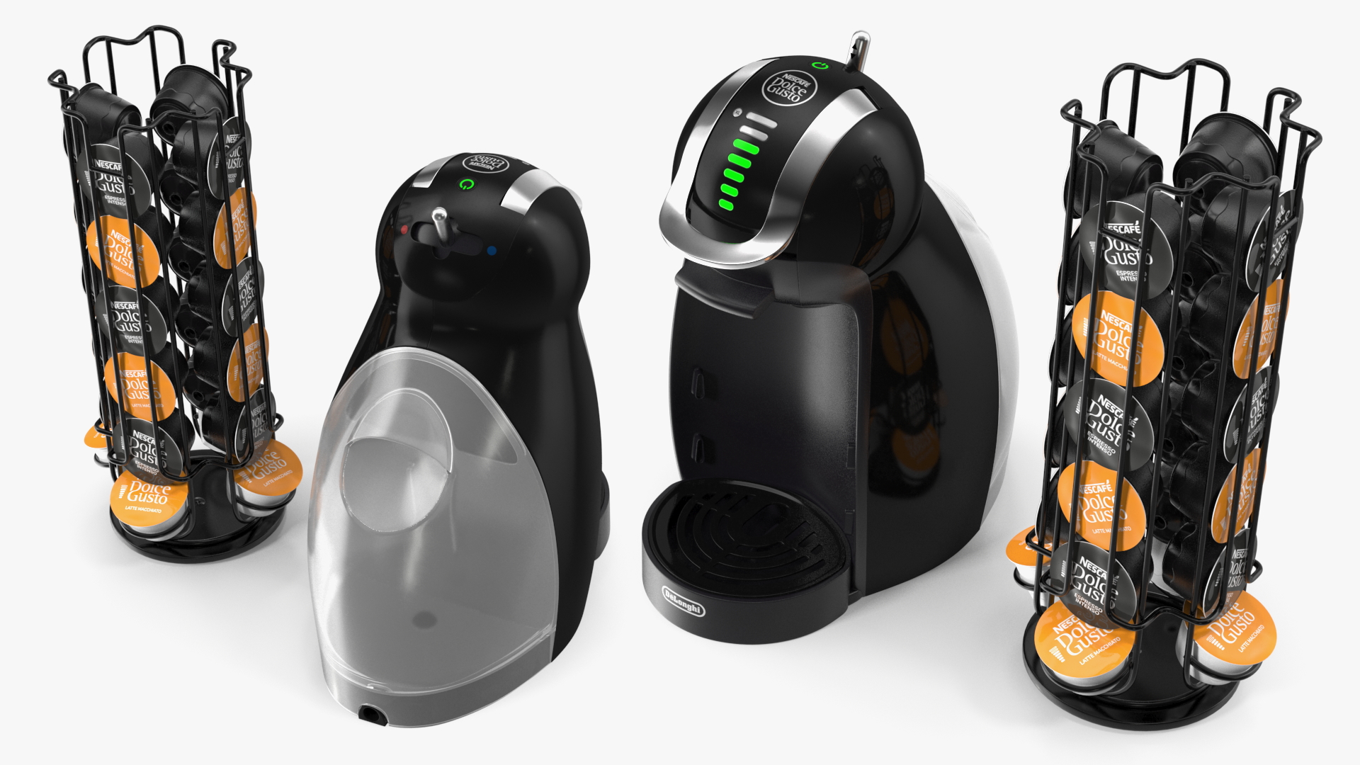 3D Nescafe Coffee Machine with Capsule Holder Black model