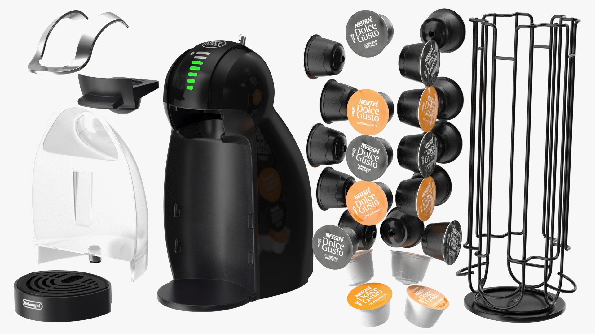 3D Nescafe Coffee Machine with Capsule Holder Black model