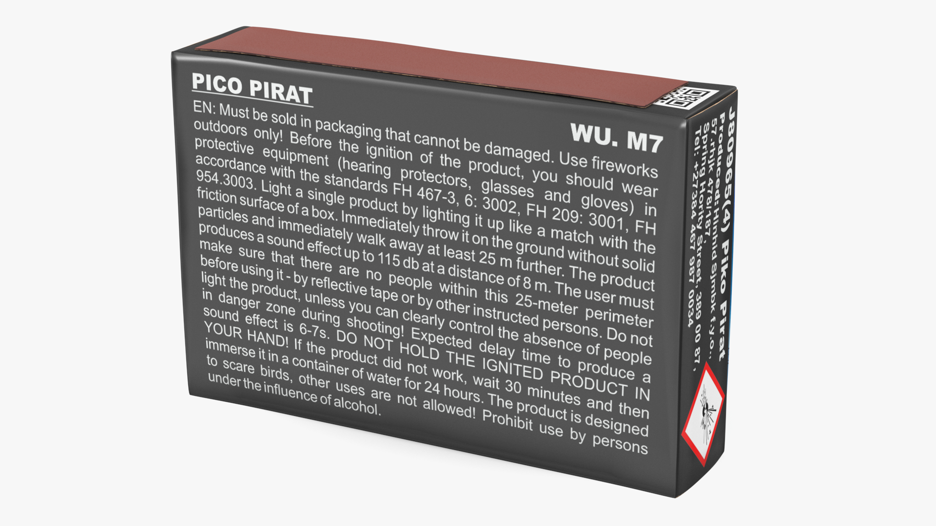 3D Piko Rocket Box Firecrackers model
