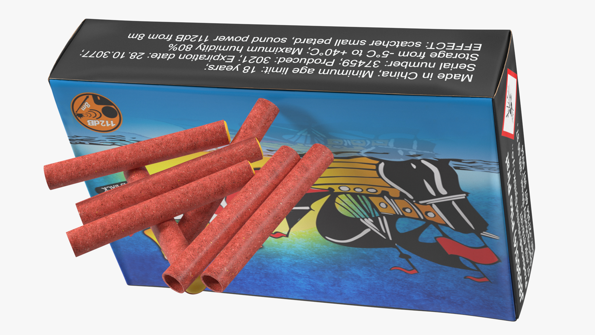 3D Piko Rocket Box Firecrackers model
