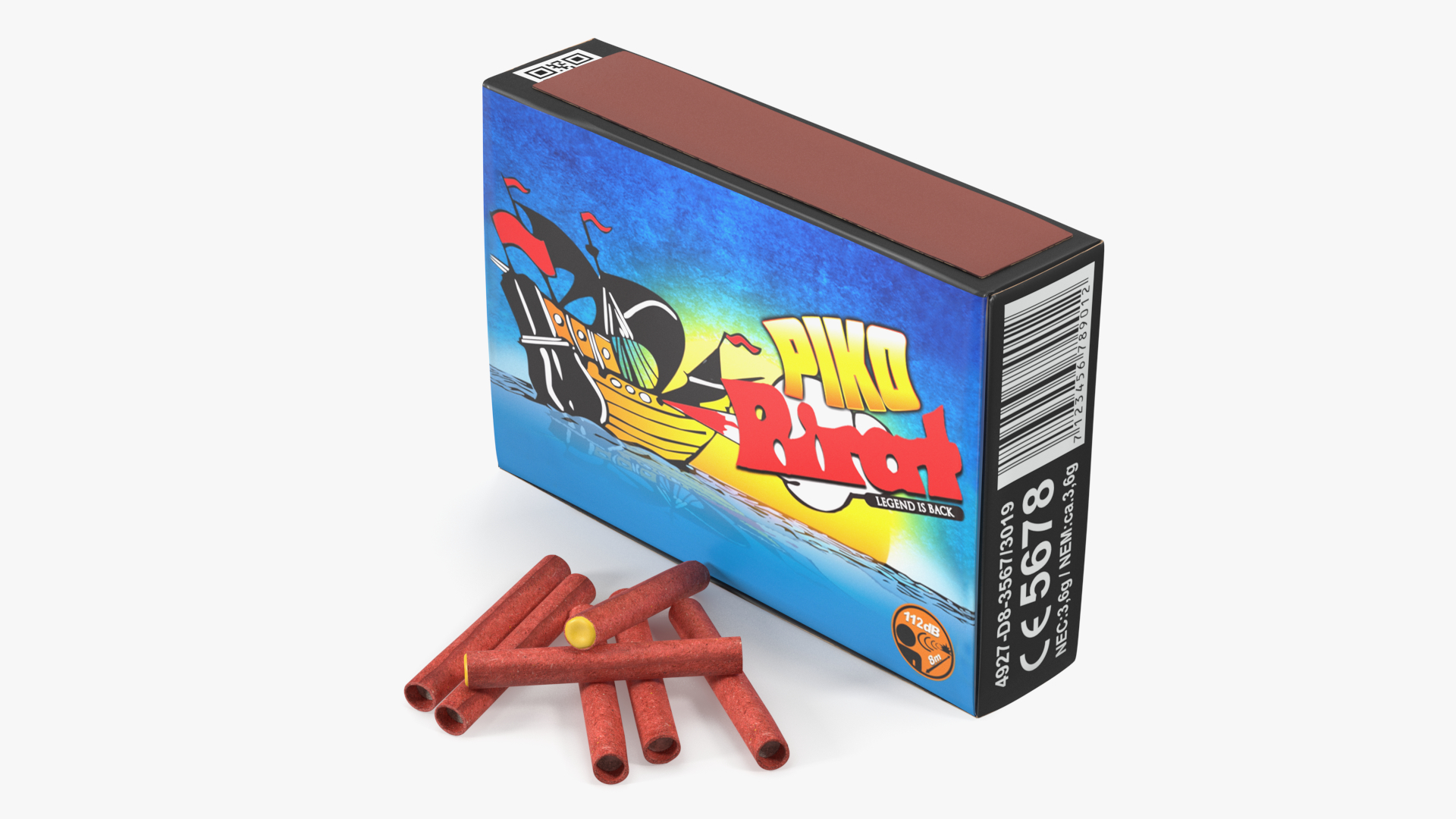 3D Piko Rocket Box Firecrackers model